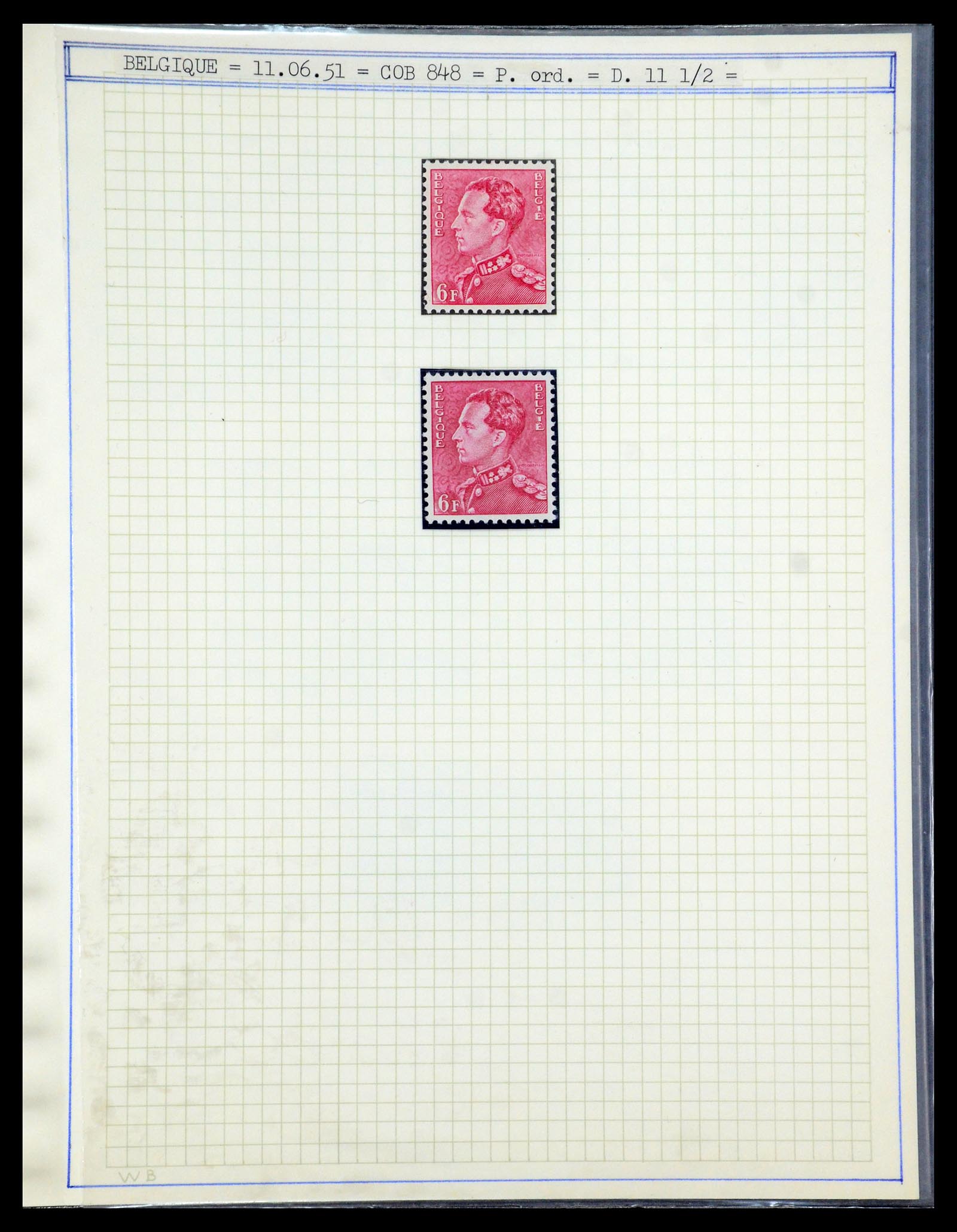 35908 060 - Postzegelverzameling 35908 België 1936-1951.