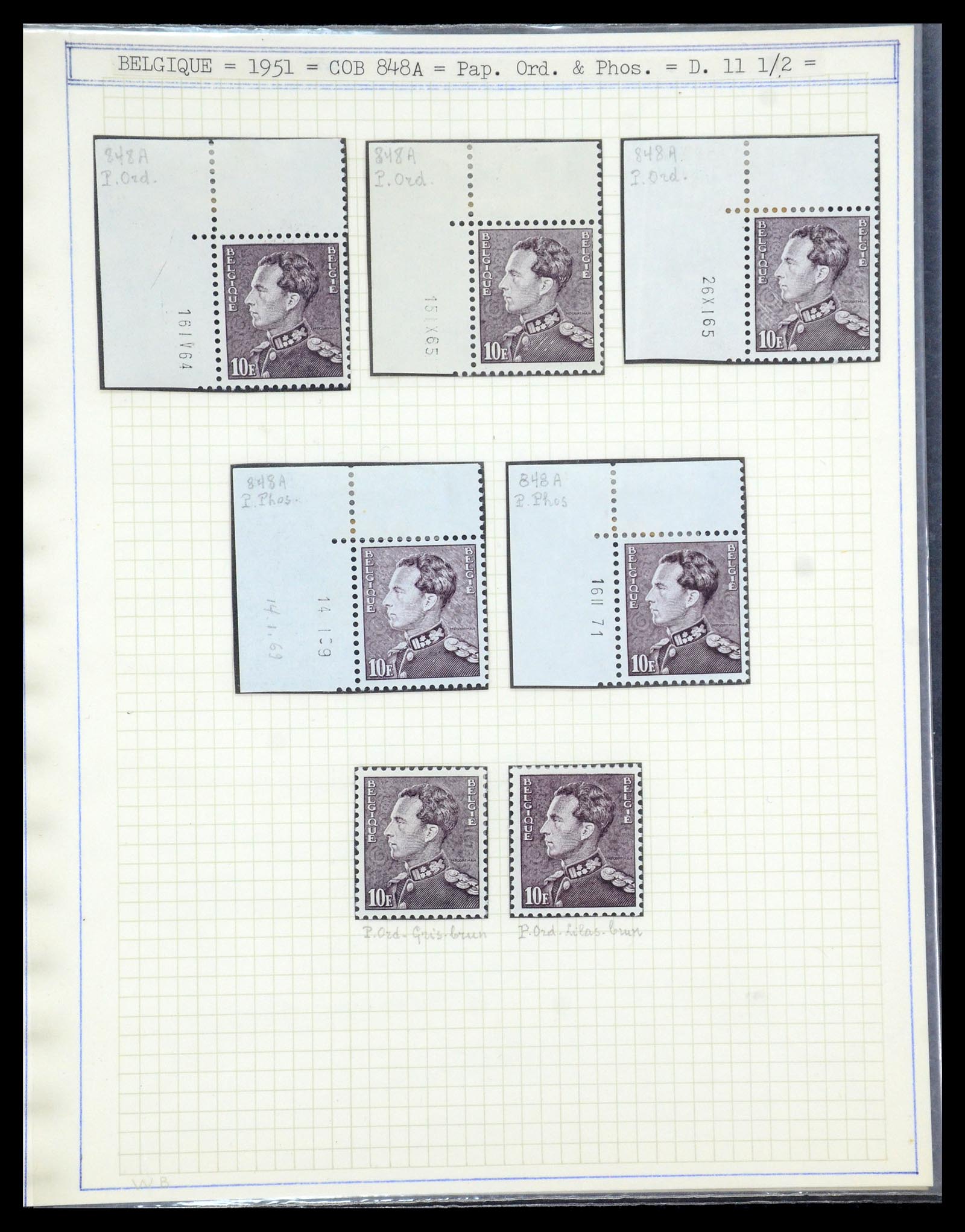 35908 061 - Postzegelverzameling 35908 België 1936-1951.