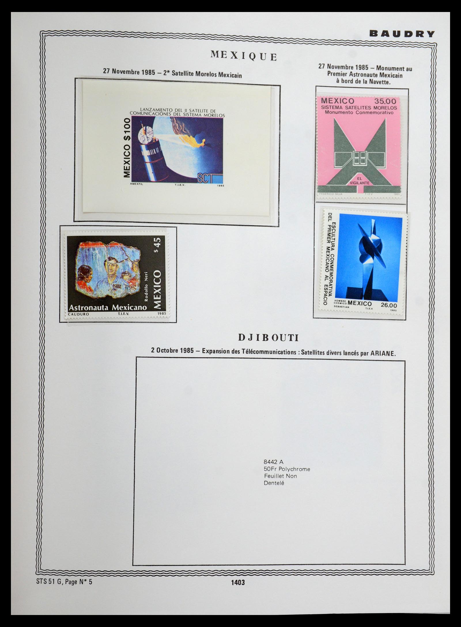 35910 1108 - Stamp Collection 35910 Aerospace 1957-1993.