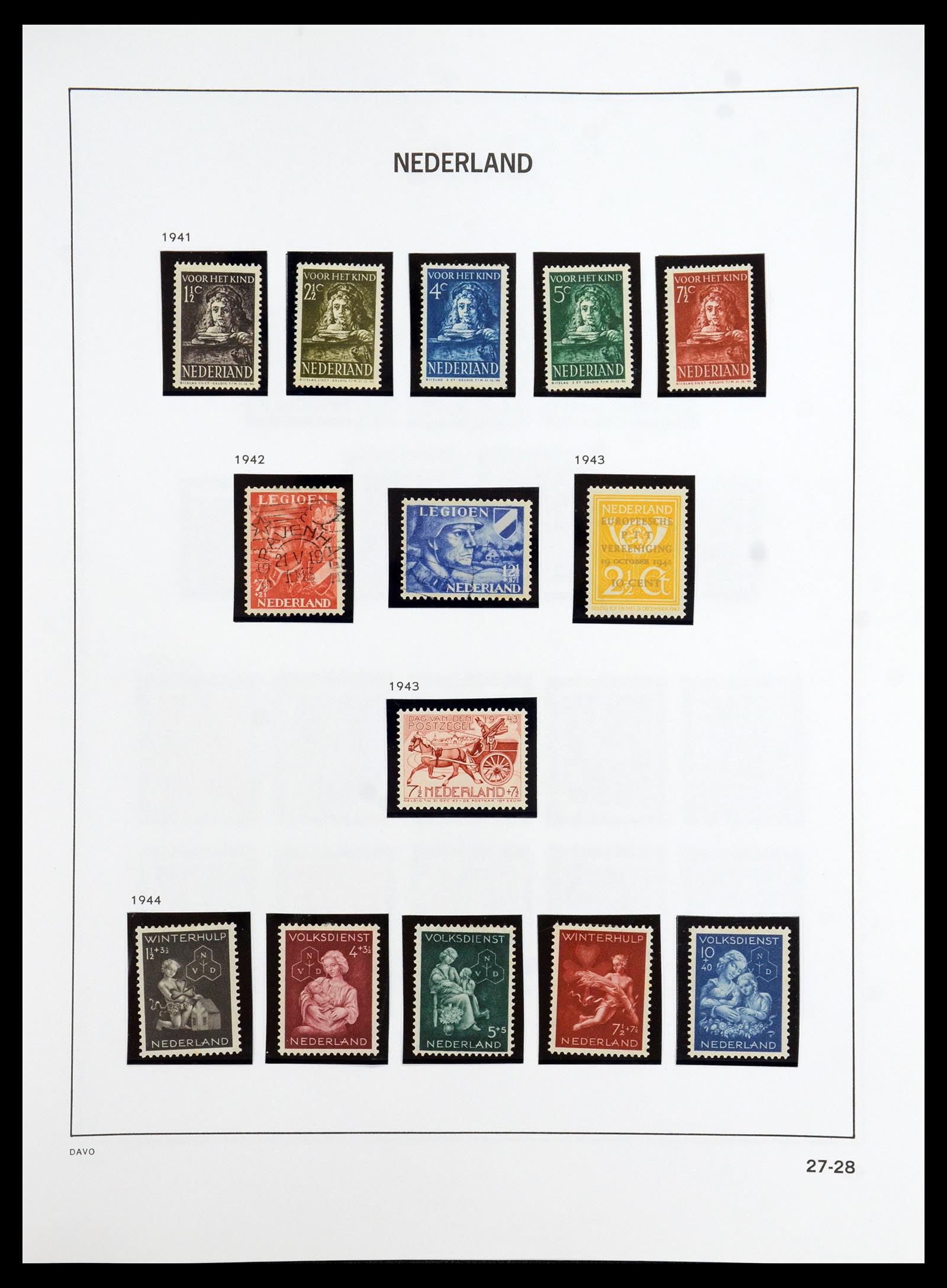 35911 028 - Postzegelverzameling 35911 Nederland 1852-1989.