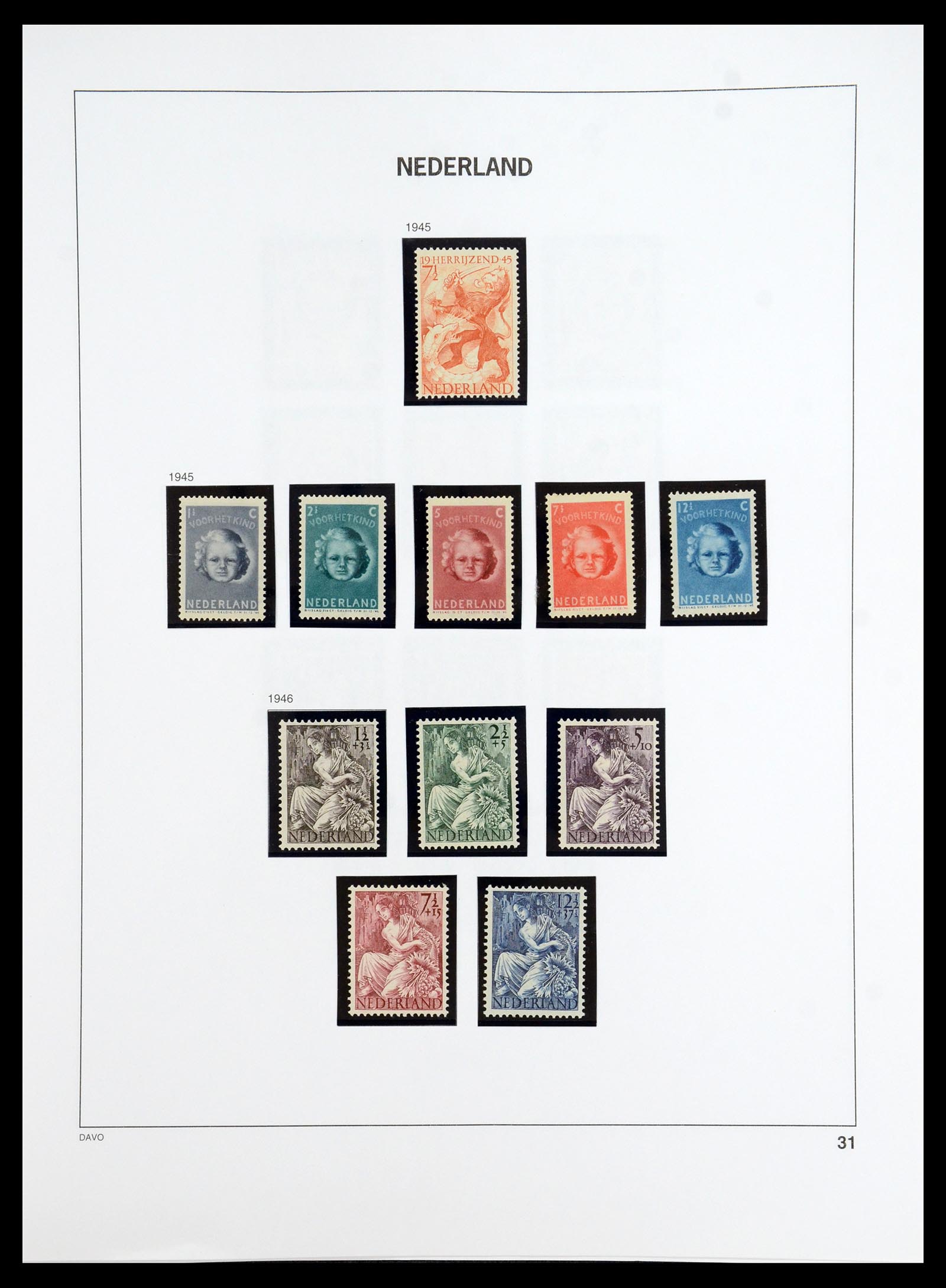 35911 031 - Postzegelverzameling 35911 Nederland 1852-1989.
