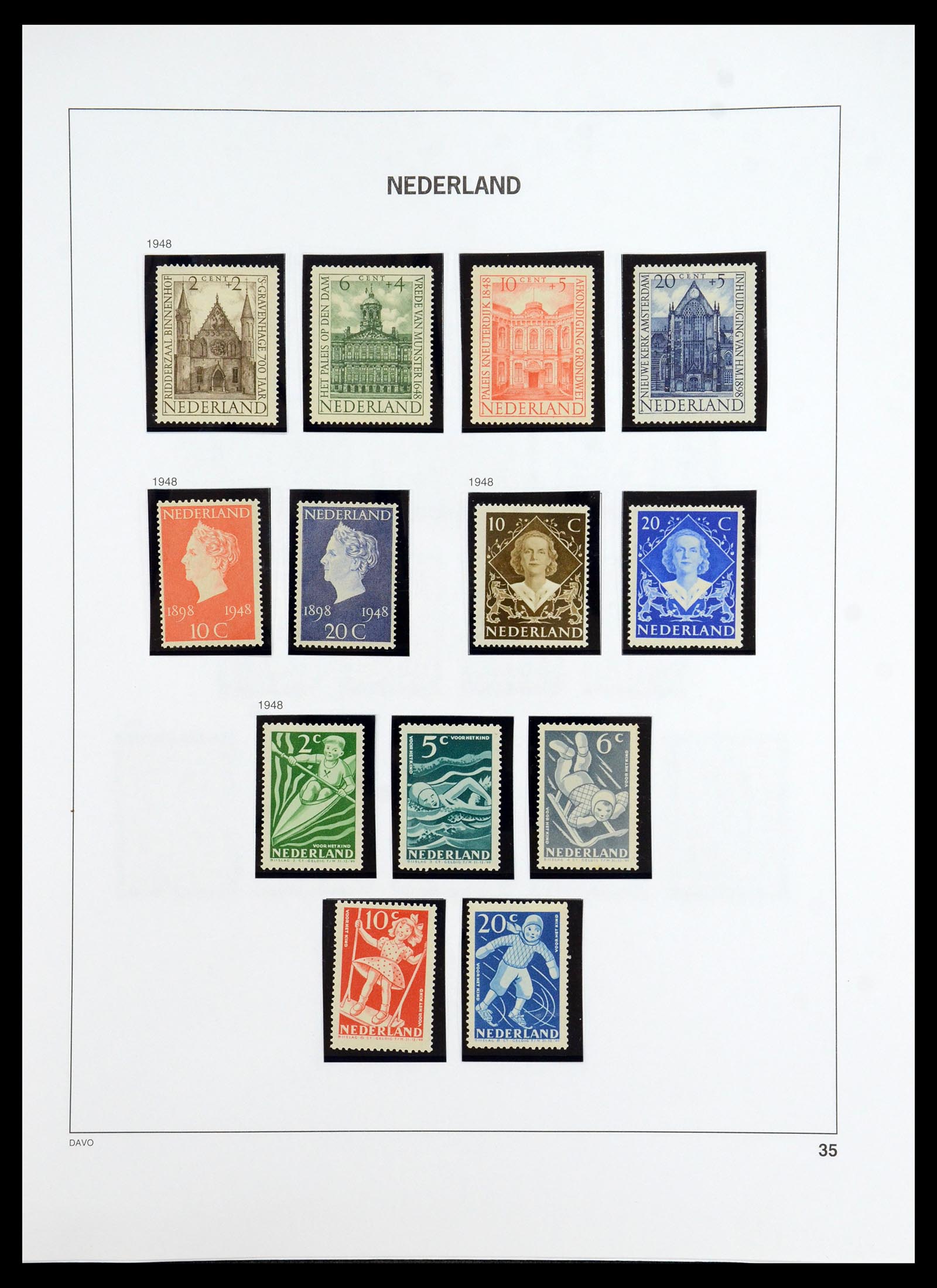 35911 035 - Postzegelverzameling 35911 Nederland 1852-1989.