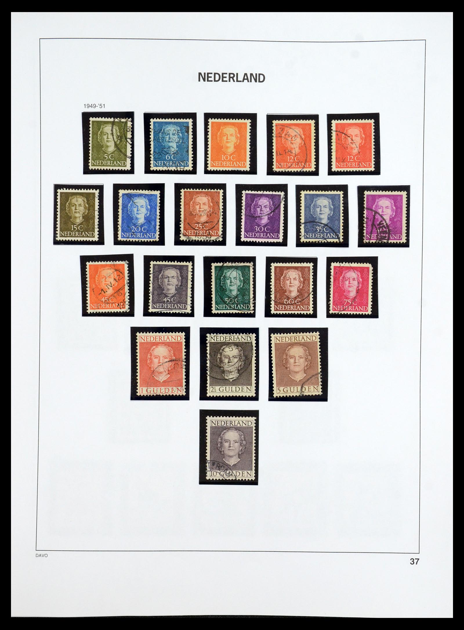 35911 037 - Postzegelverzameling 35911 Nederland 1852-1989.