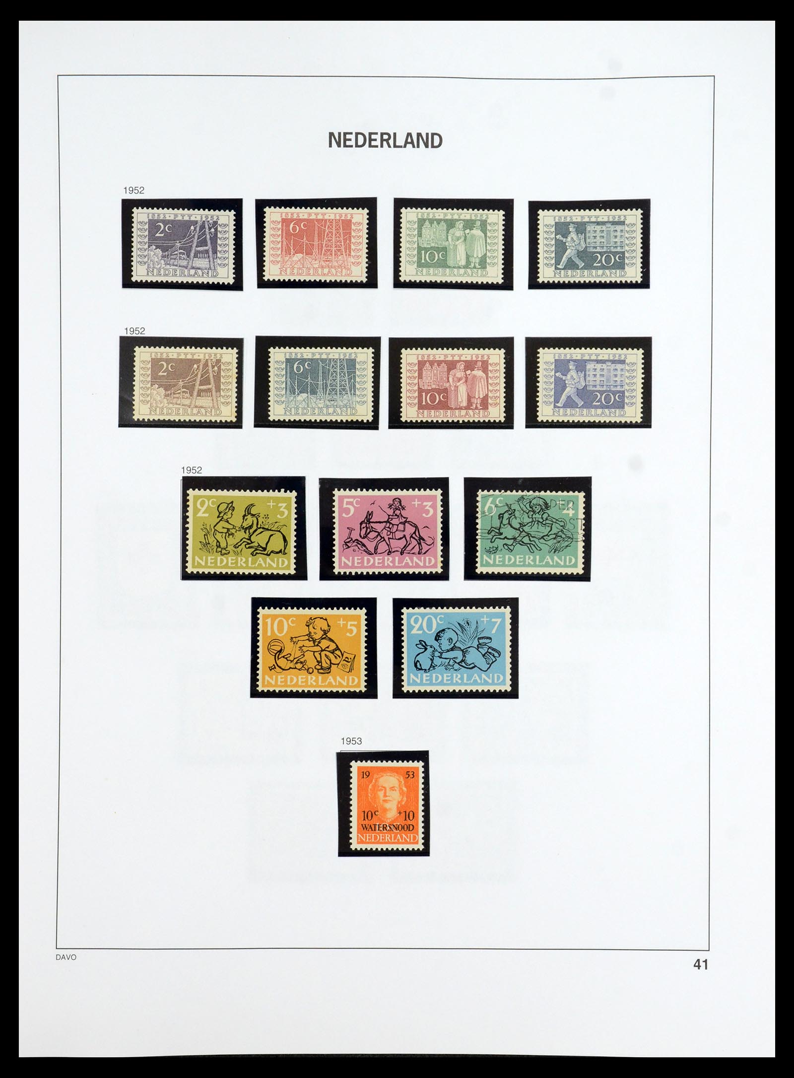 35911 041 - Postzegelverzameling 35911 Nederland 1852-1989.