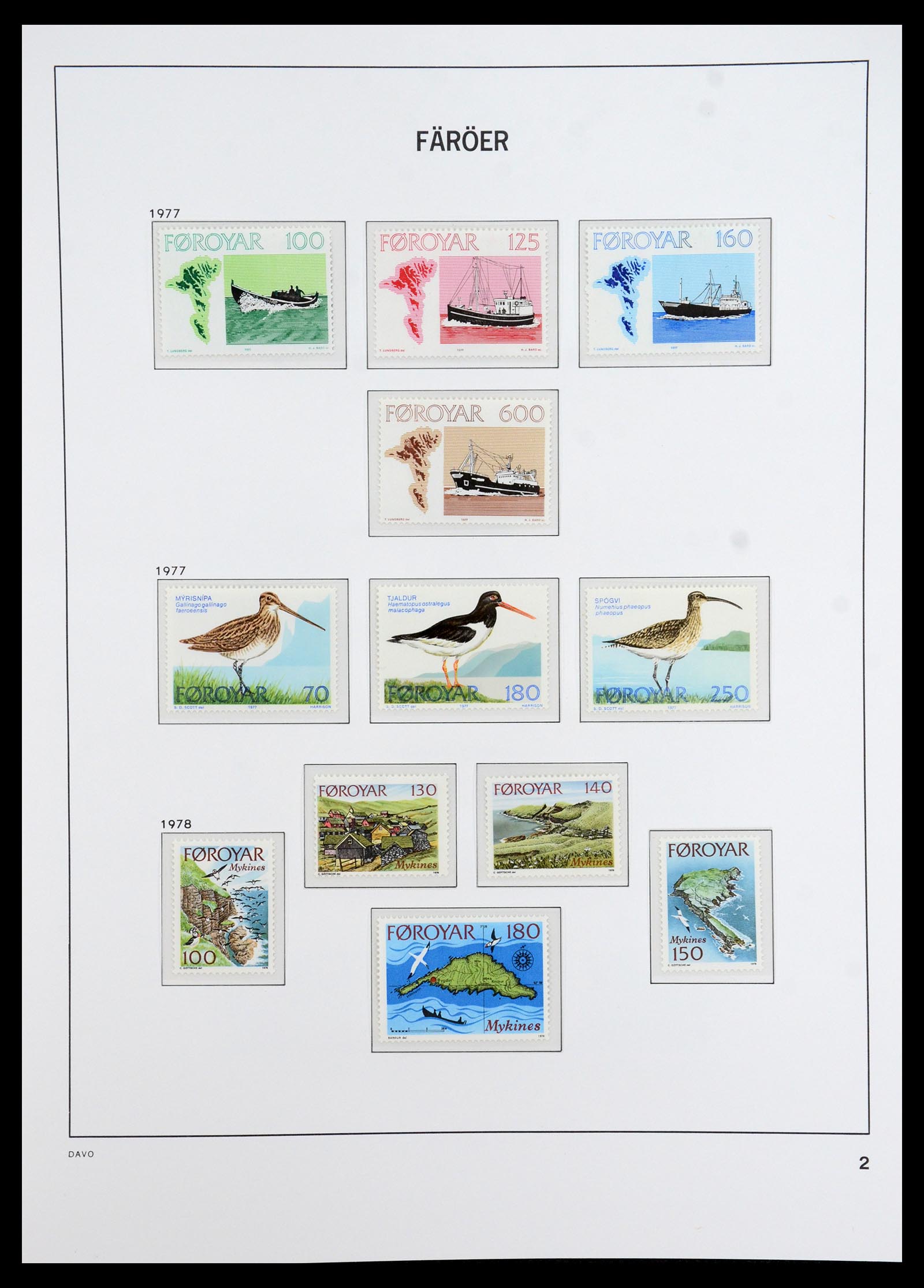 35912 002 - Postzegelverzameling 35912 Faeroer 1975-2005.