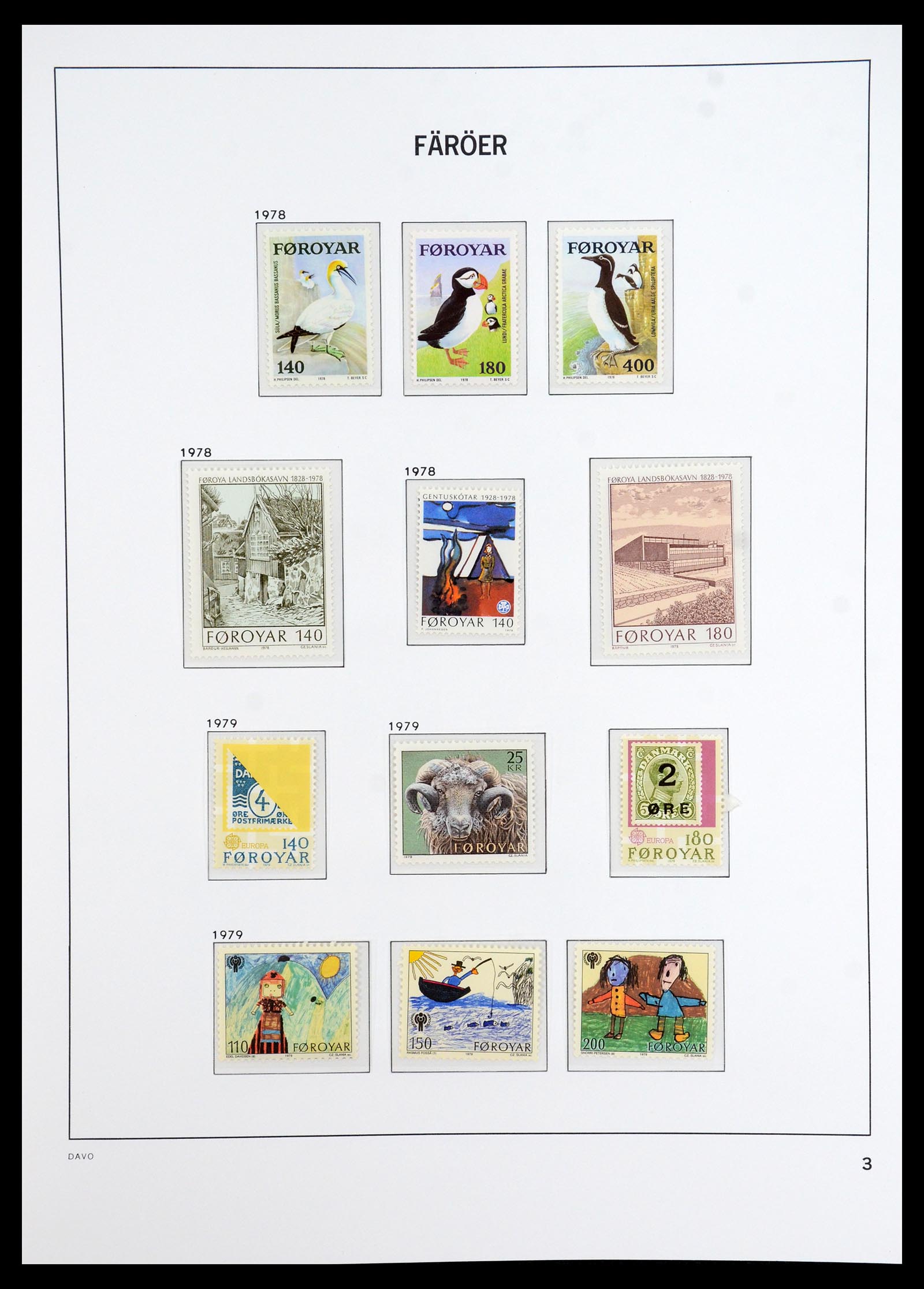 35912 003 - Postzegelverzameling 35912 Faeroer 1975-2005.