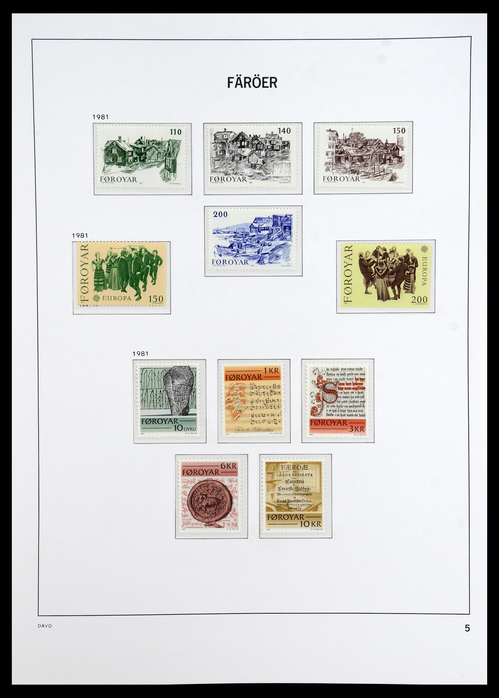 35912 005 - Postzegelverzameling 35912 Faeroer 1975-2005.