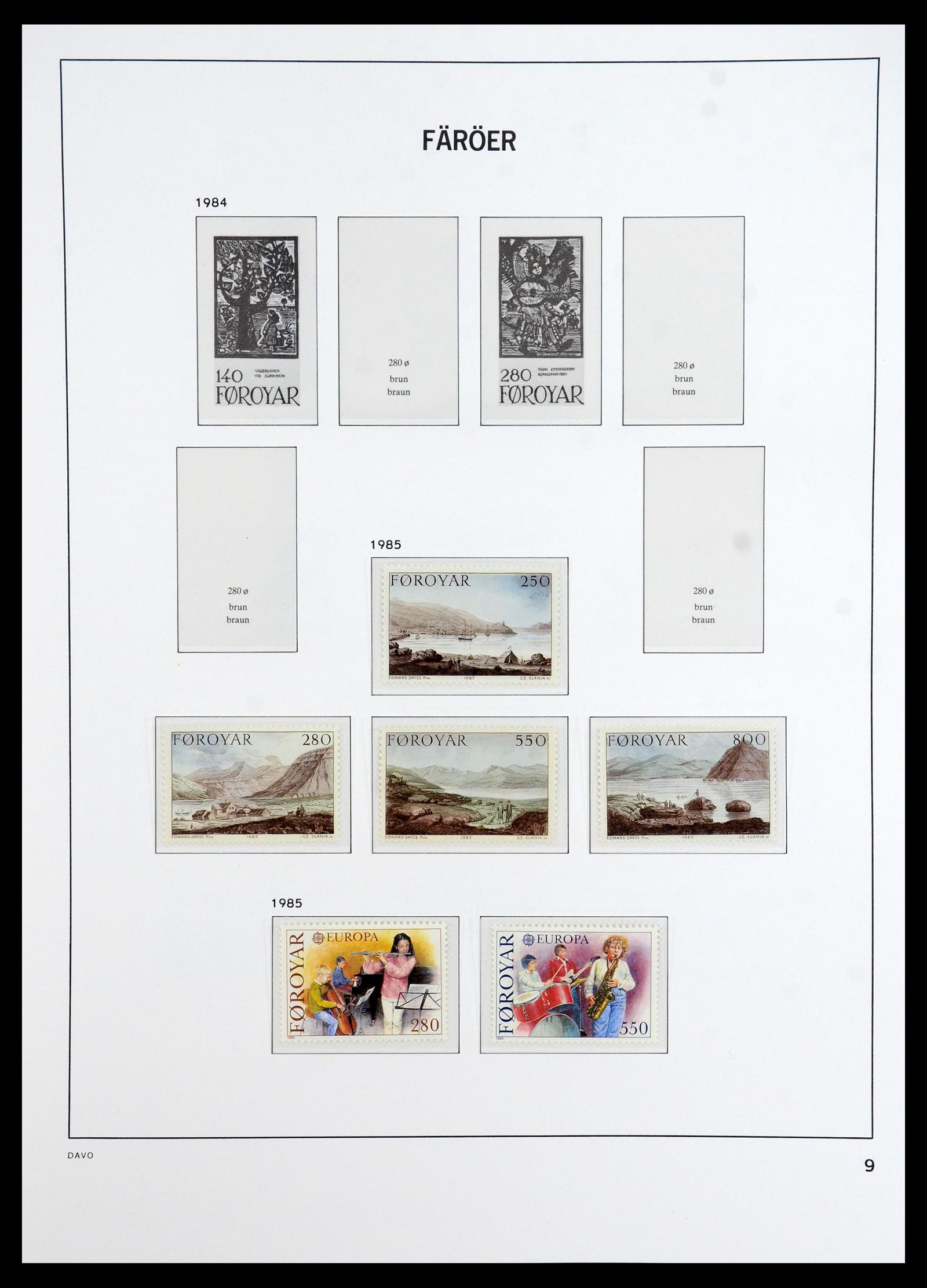 35912 009 - Postzegelverzameling 35912 Faeroer 1975-2005.