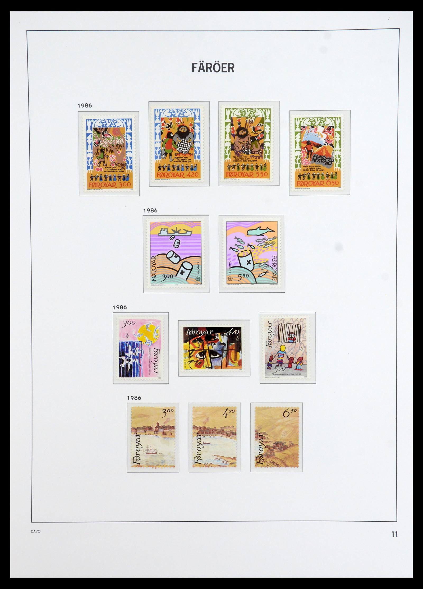 35912 011 - Postzegelverzameling 35912 Faeroer 1975-2005.