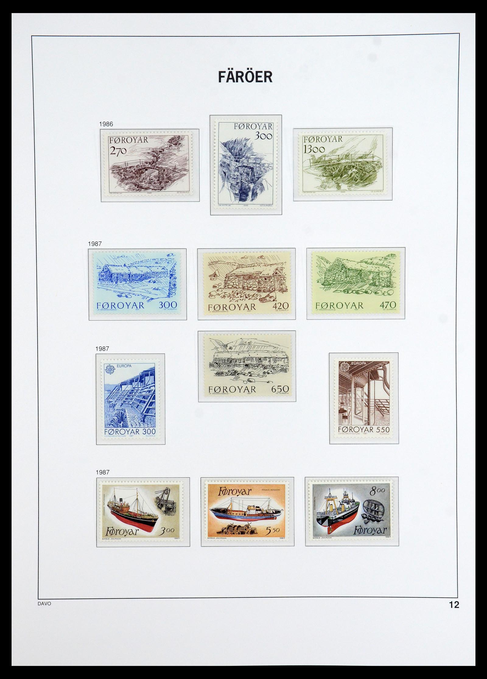 35912 012 - Postzegelverzameling 35912 Faeroer 1975-2005.