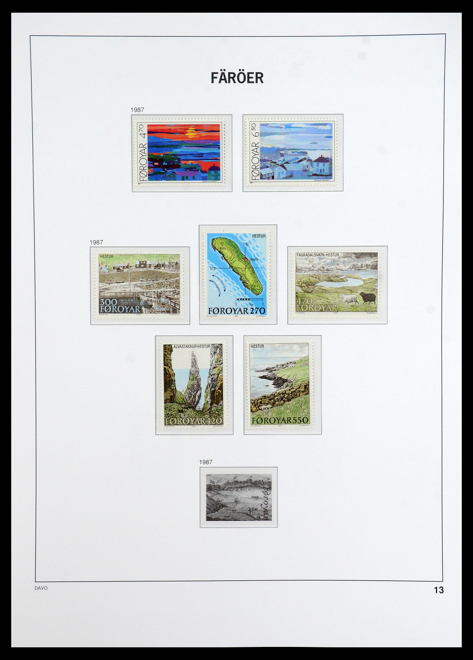 35912 013 - Postzegelverzameling 35912 Faeroer 1975-2005.