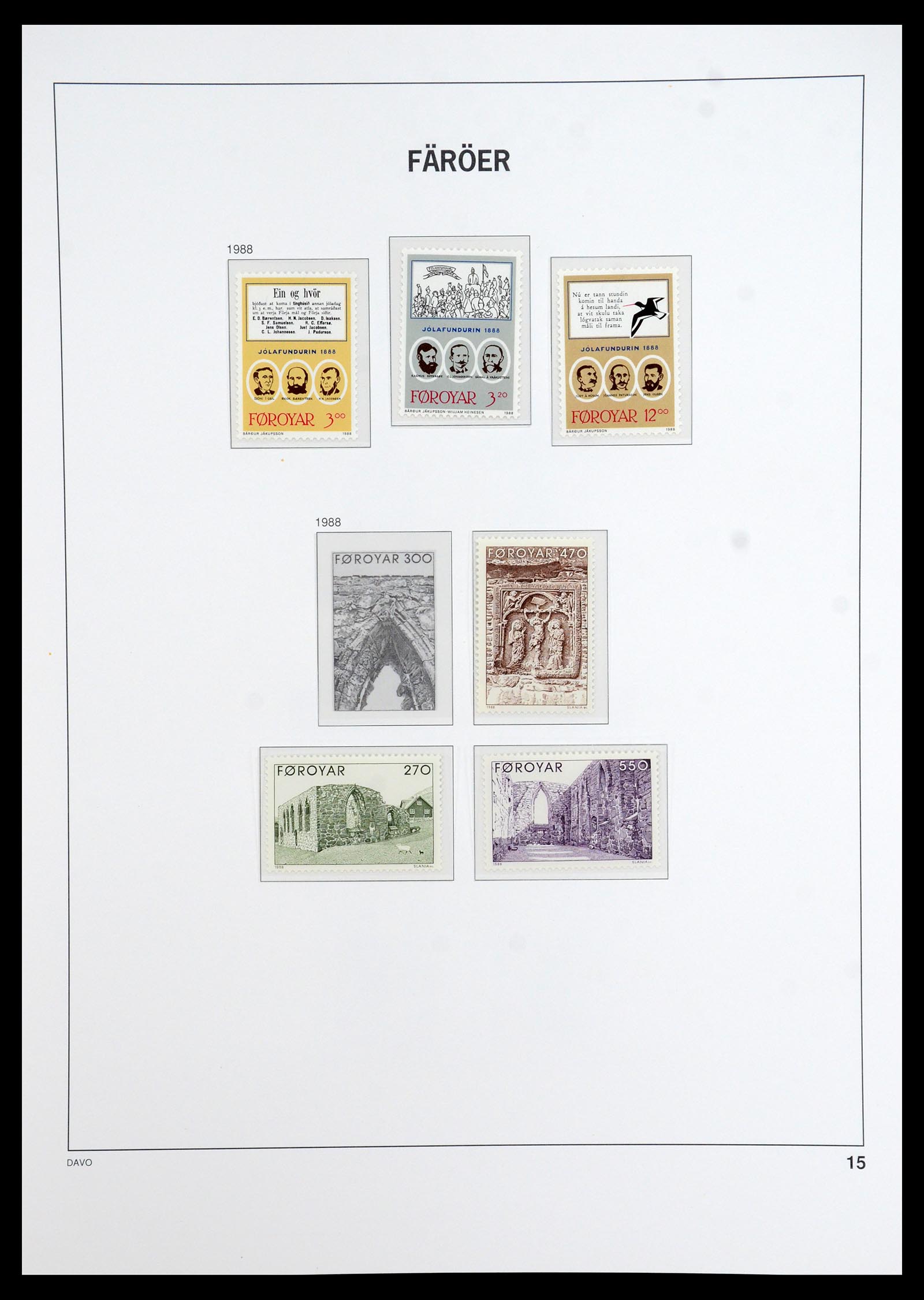 35912 015 - Postzegelverzameling 35912 Faeroer 1975-2005.