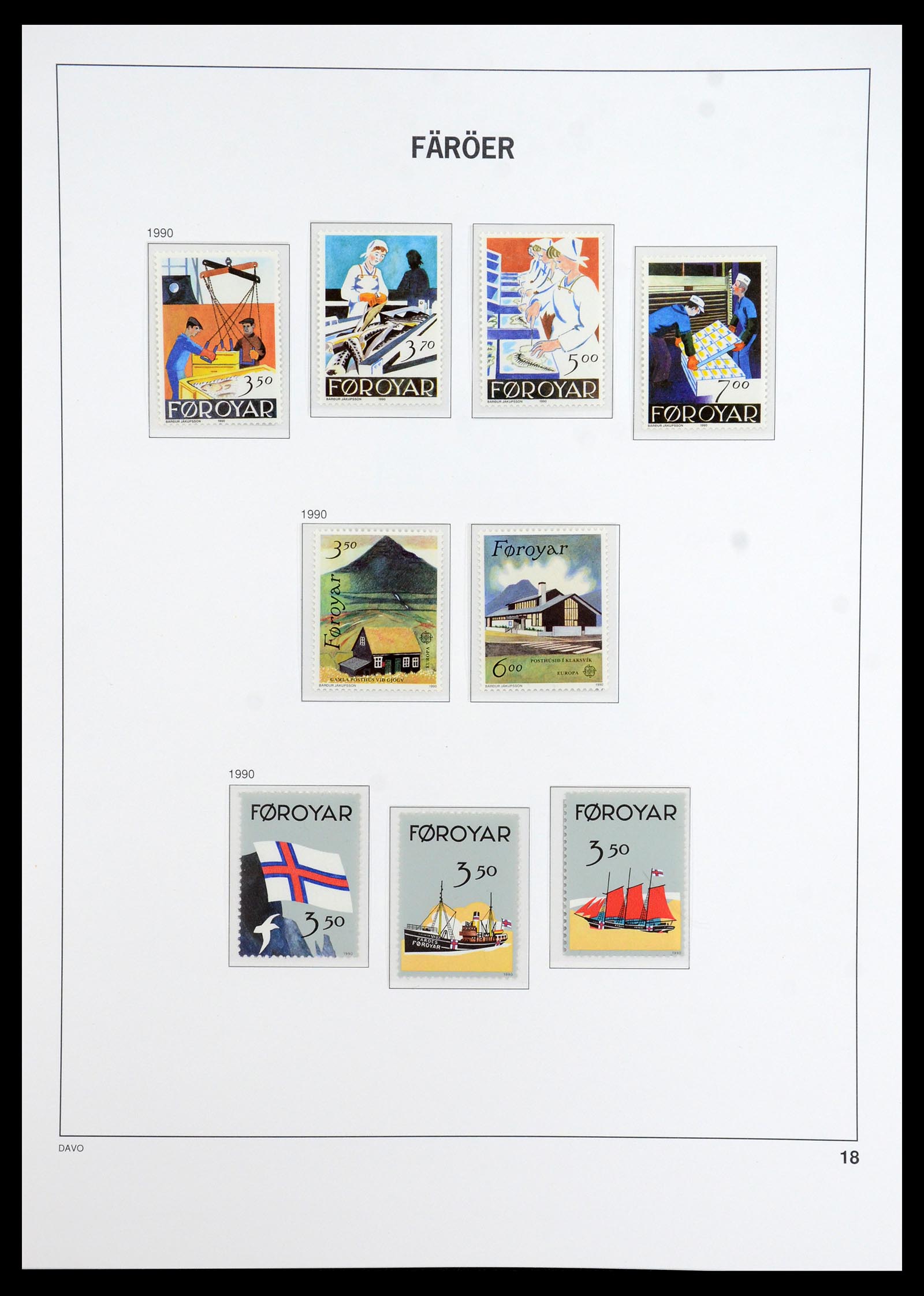 35912 018 - Postzegelverzameling 35912 Faeroer 1975-2005.