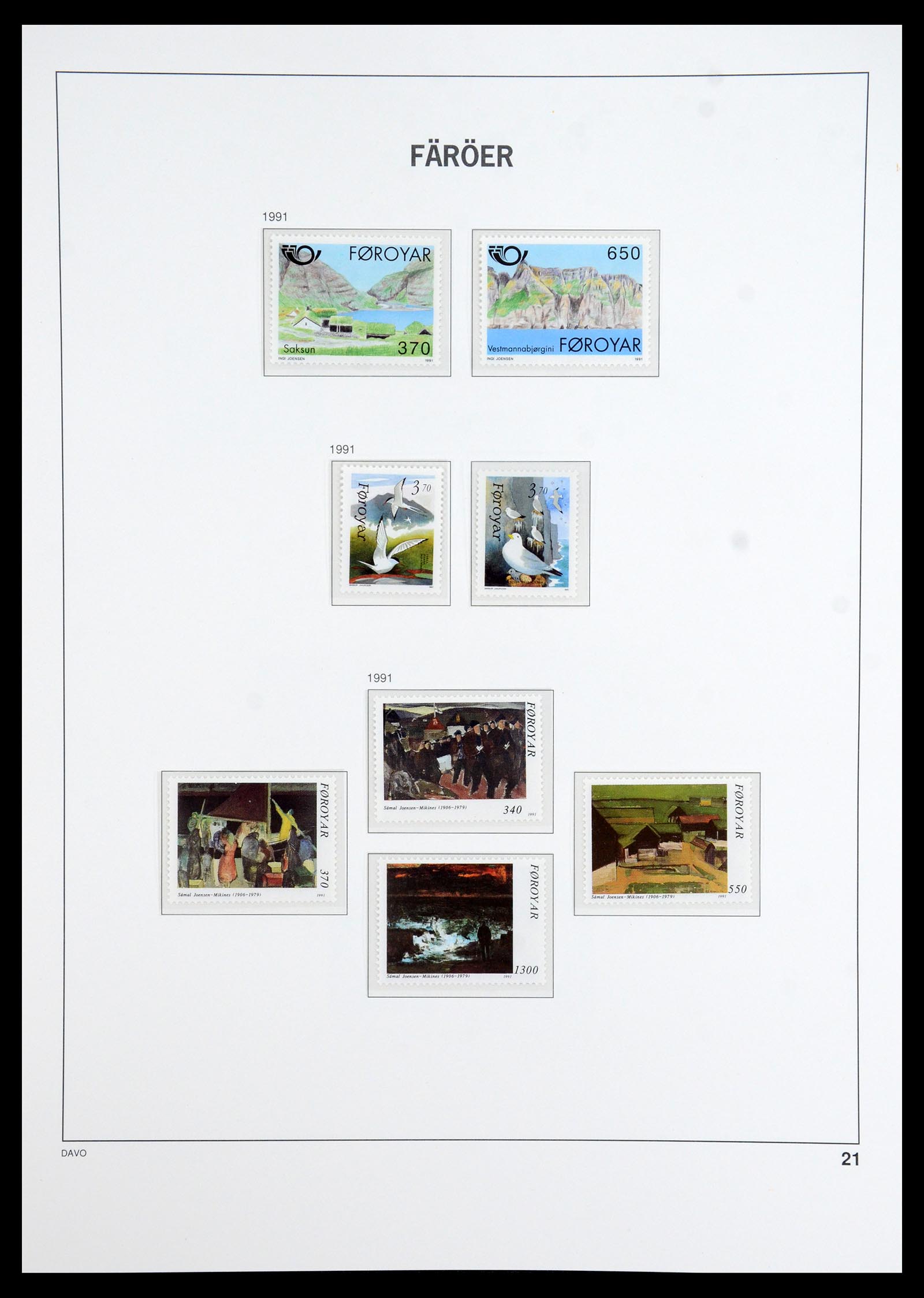 35912 021 - Postzegelverzameling 35912 Faeroer 1975-2005.