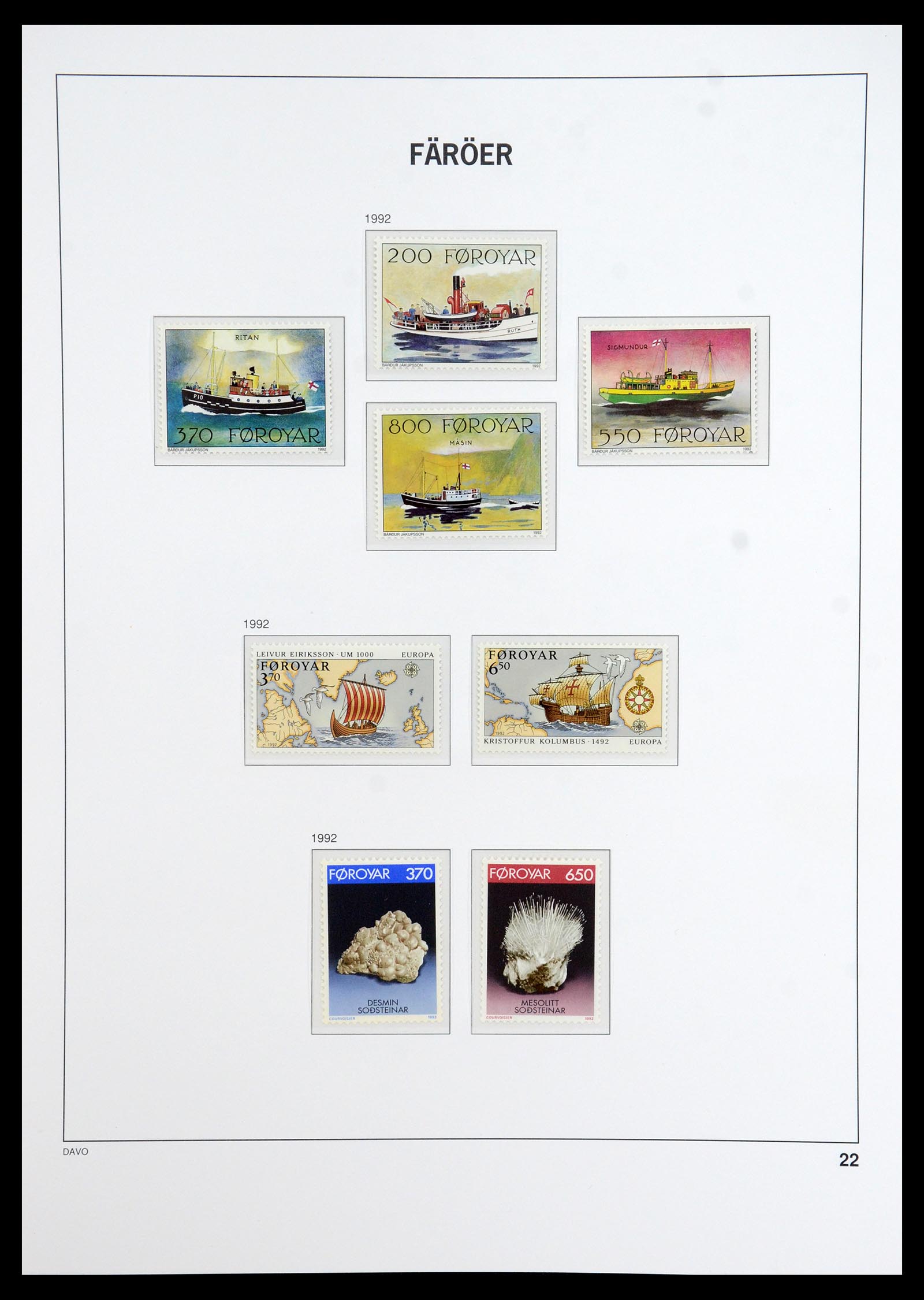 35912 022 - Postzegelverzameling 35912 Faeroer 1975-2005.