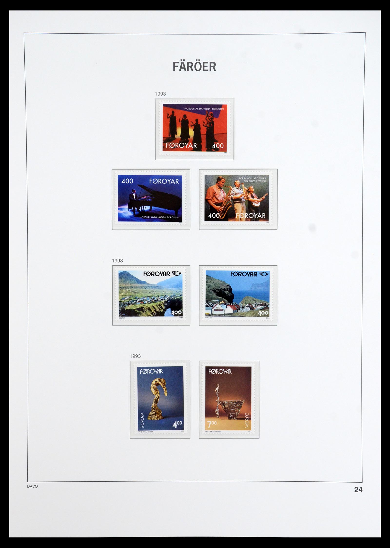 35912 024 - Postzegelverzameling 35912 Faeroer 1975-2005.