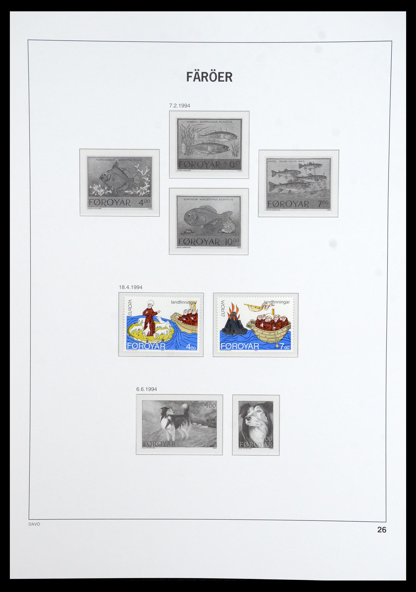 35912 026 - Postzegelverzameling 35912 Faeroer 1975-2005.