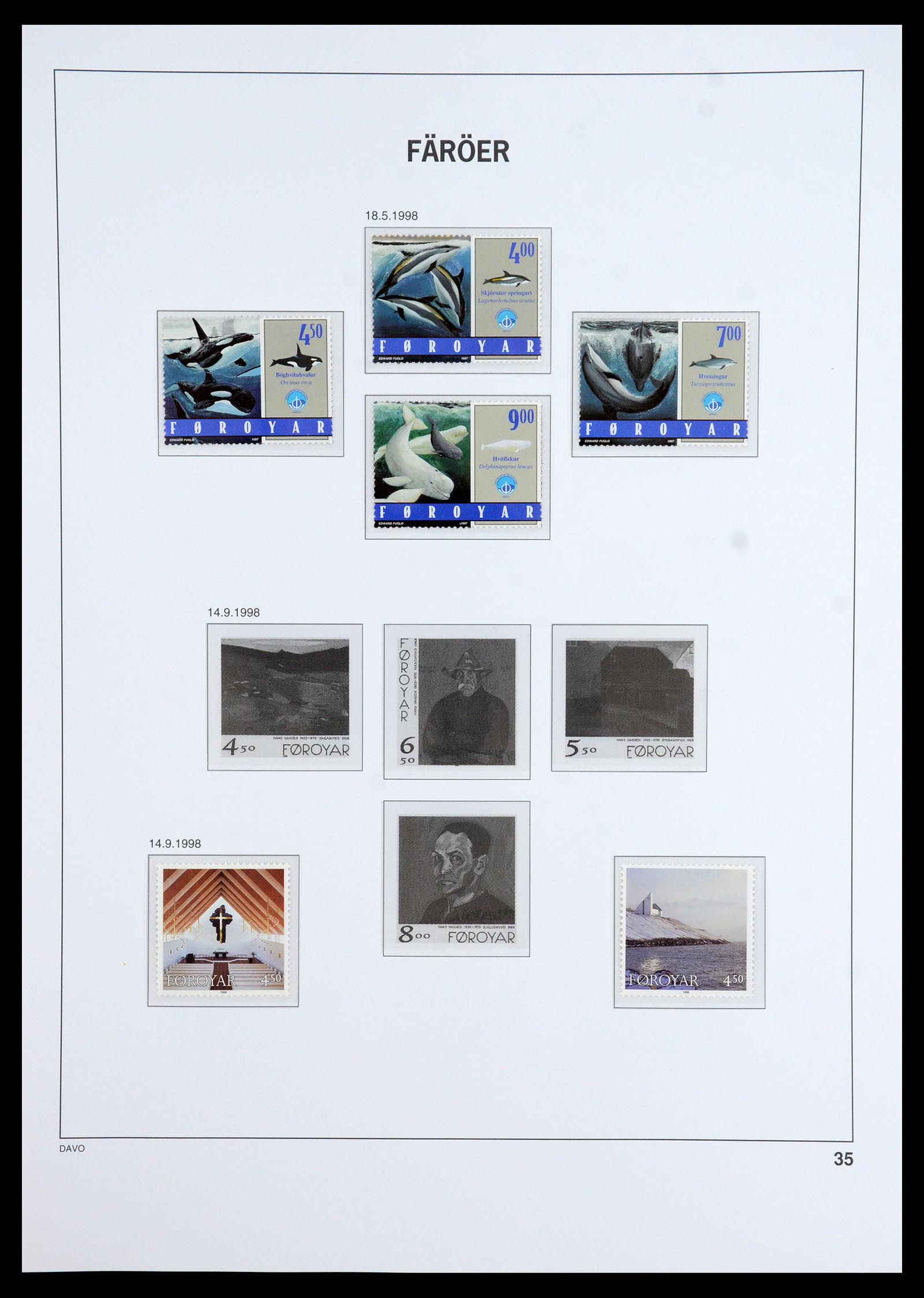 35912 031 - Postzegelverzameling 35912 Faeroer 1975-2005.