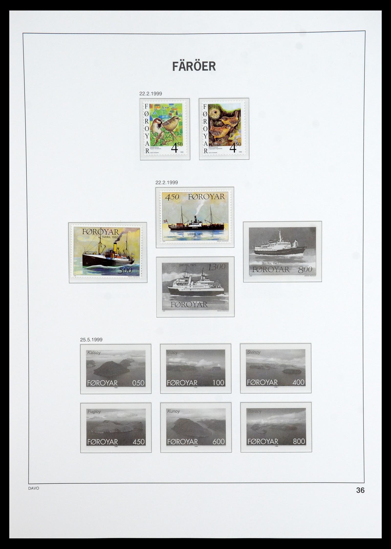 35912 032 - Postzegelverzameling 35912 Faeroer 1975-2005.
