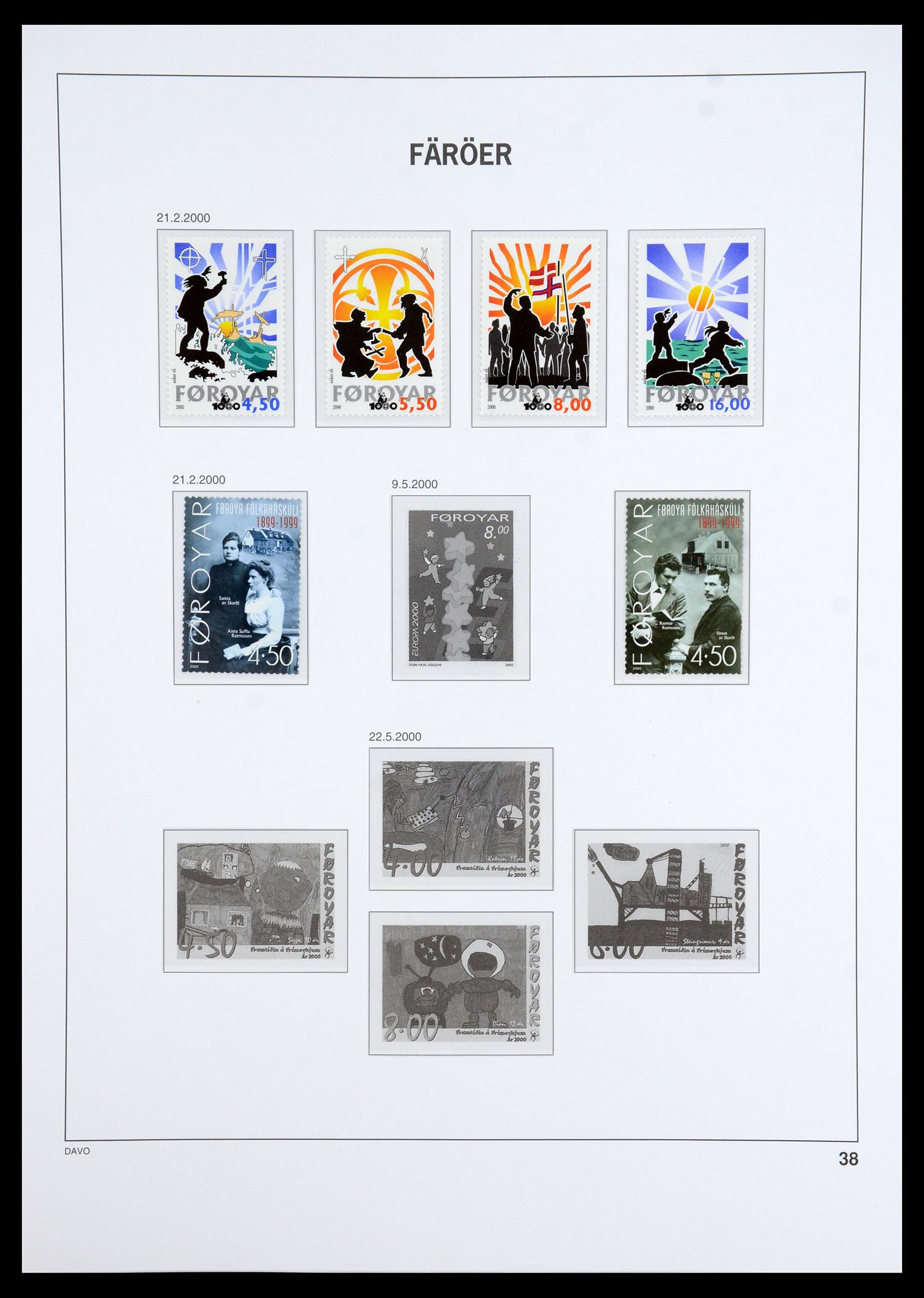 35912 034 - Postzegelverzameling 35912 Faeroer 1975-2005.