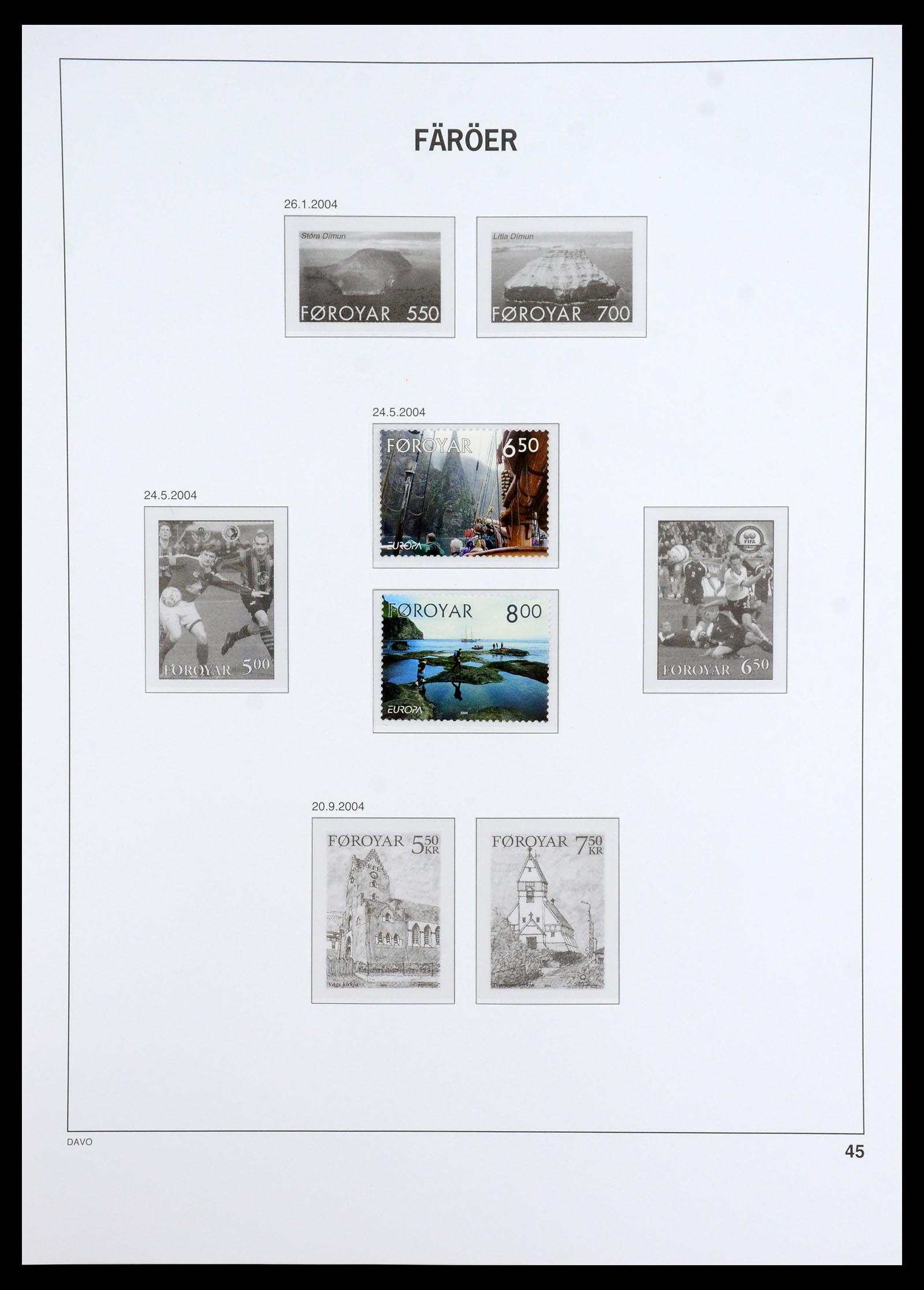 35912 035 - Postzegelverzameling 35912 Faeroer 1975-2005.