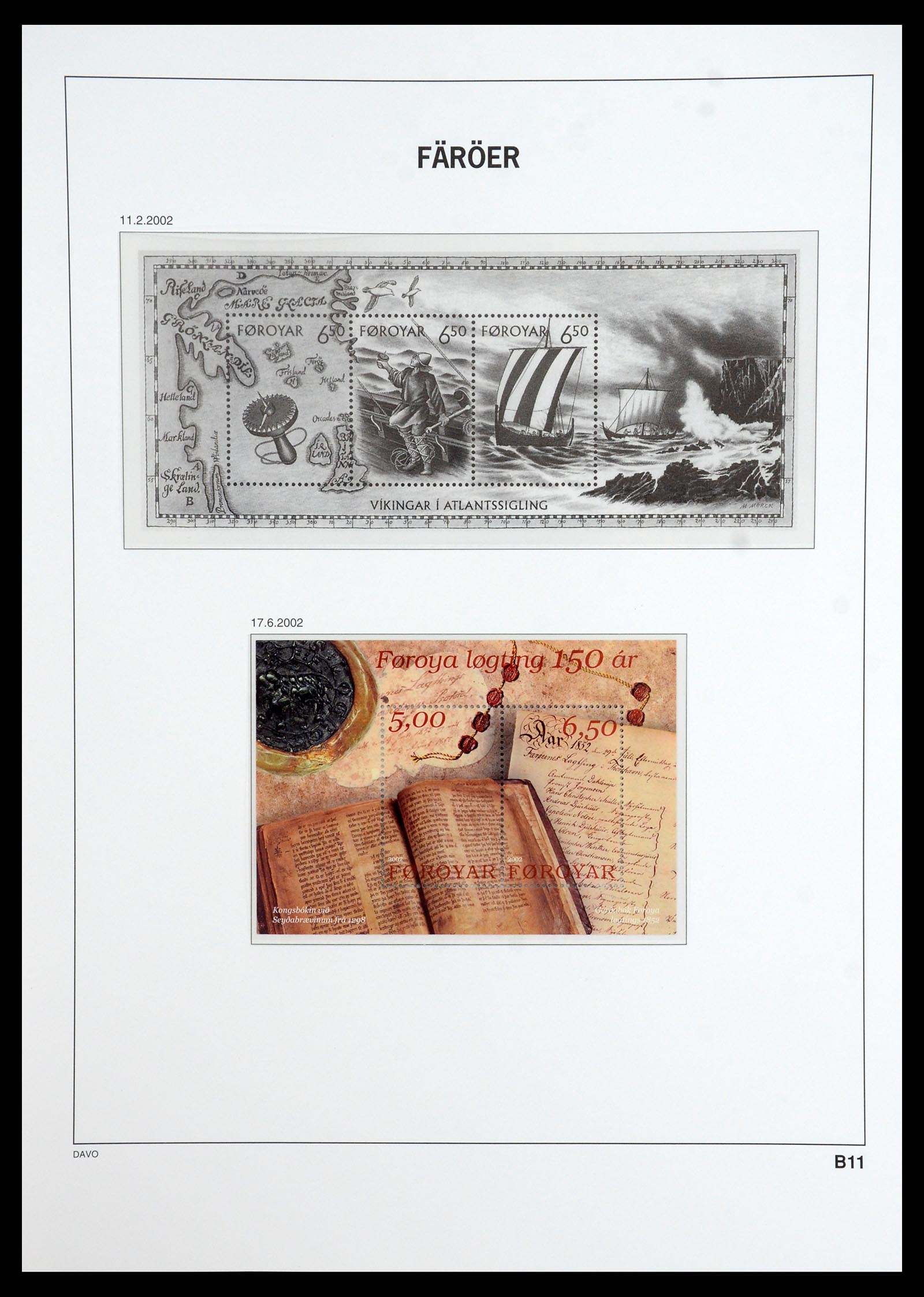 35912 043 - Postzegelverzameling 35912 Faeroer 1975-2005.