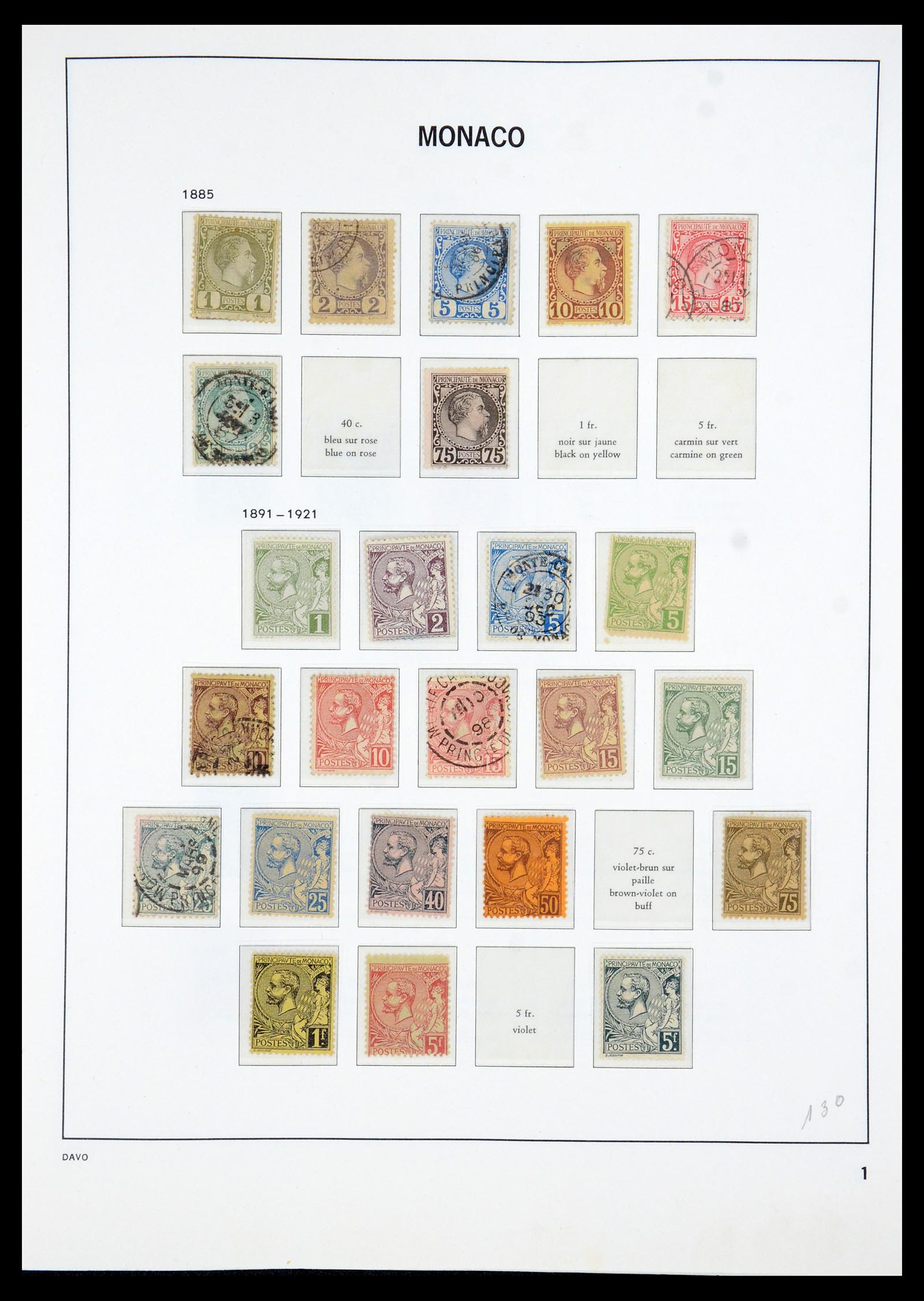 35913 001 - Postzegelverzameling 35913 Monaco 1885-1974.