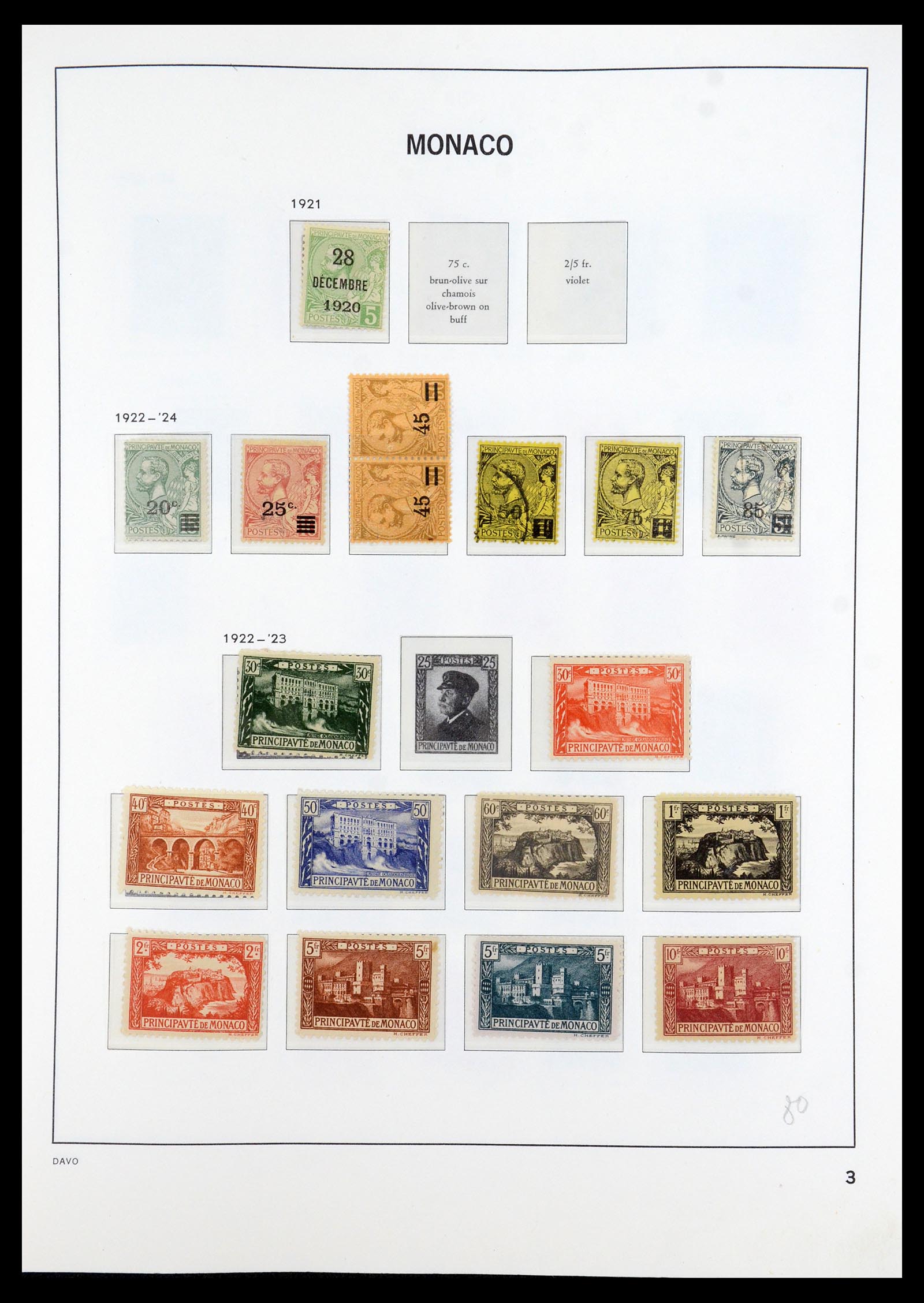 35913 003 - Postzegelverzameling 35913 Monaco 1885-1974.
