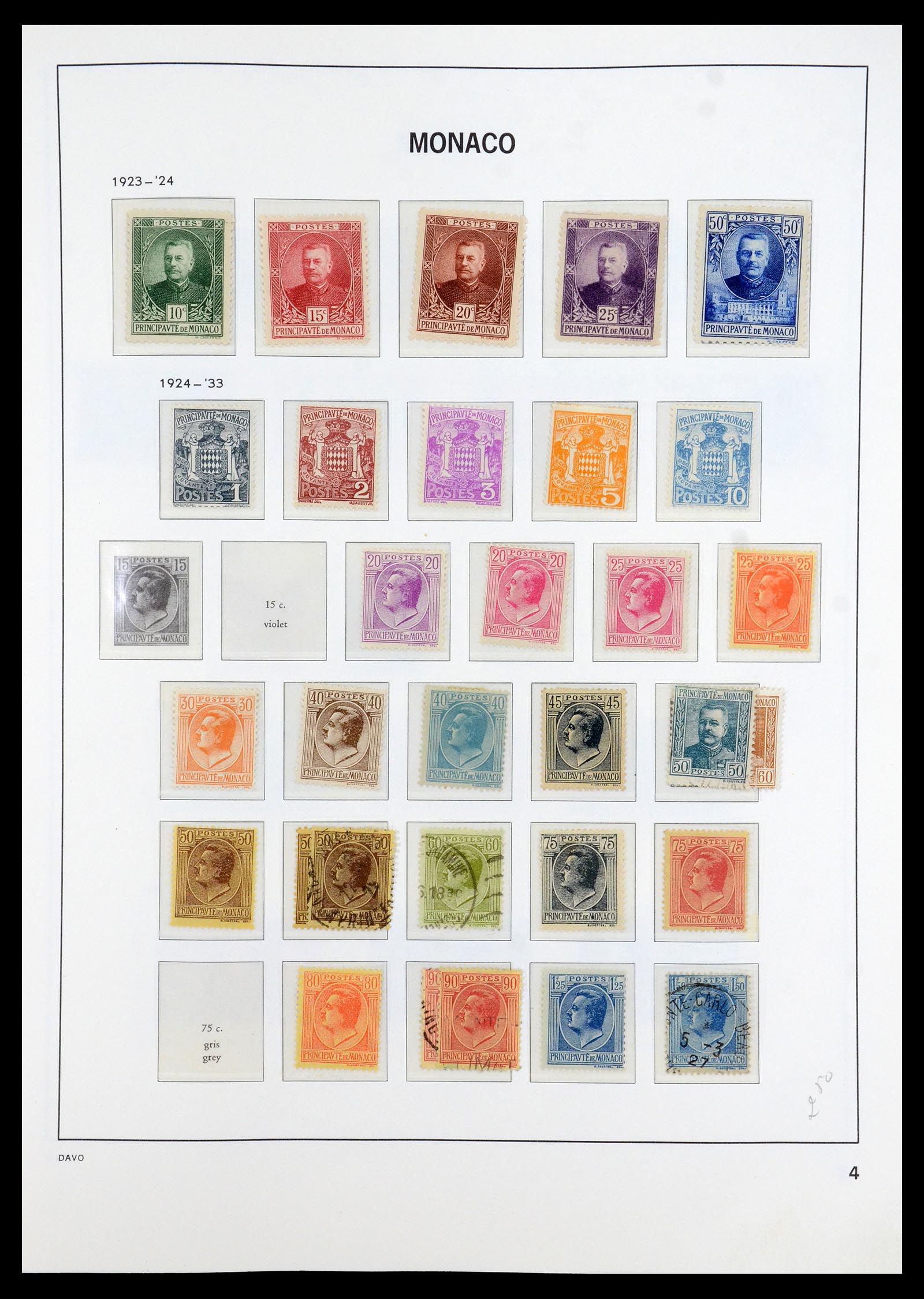 35913 004 - Postzegelverzameling 35913 Monaco 1885-1974.