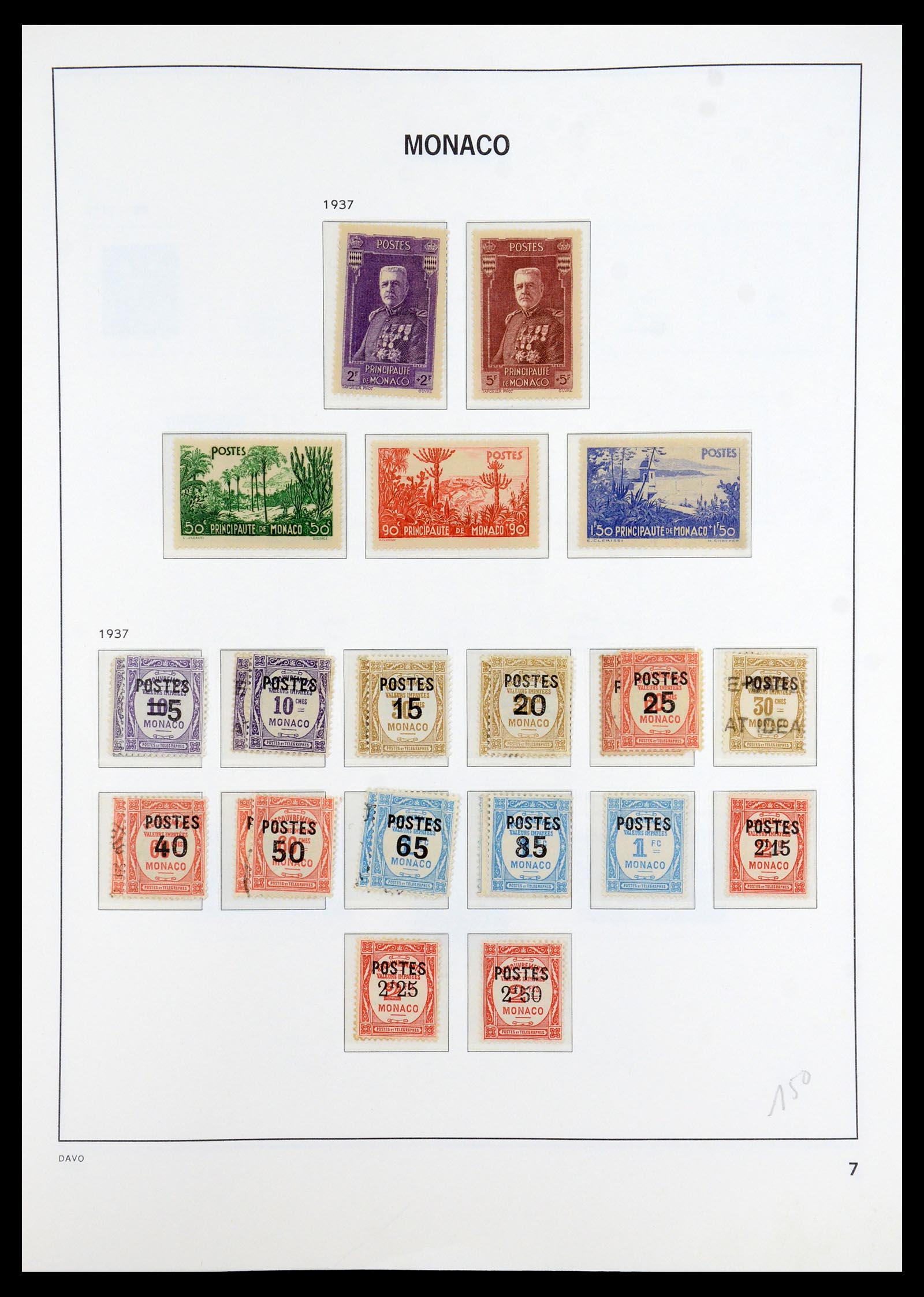 35913 007 - Postzegelverzameling 35913 Monaco 1885-1974.