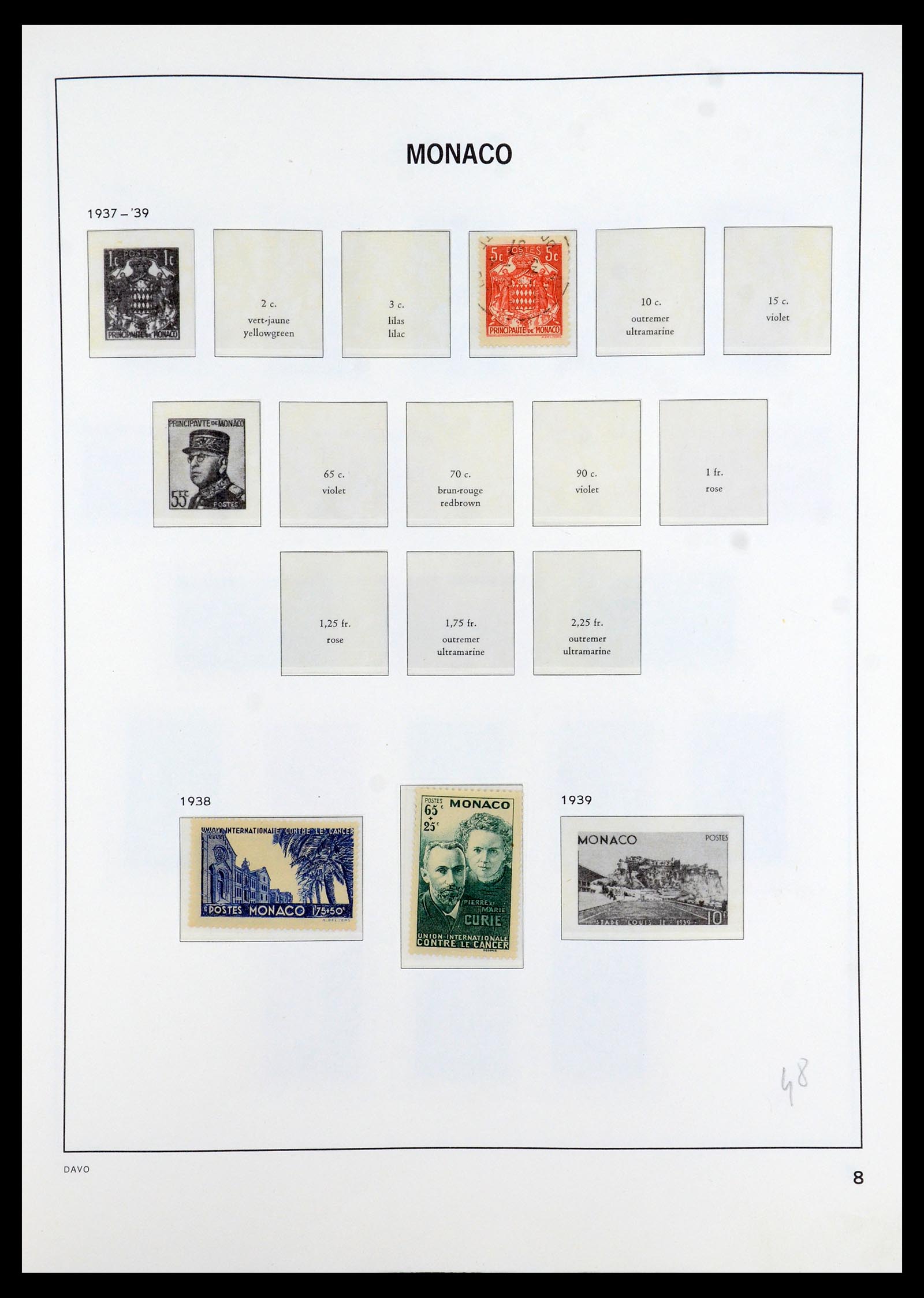 35913 008 - Postzegelverzameling 35913 Monaco 1885-1974.