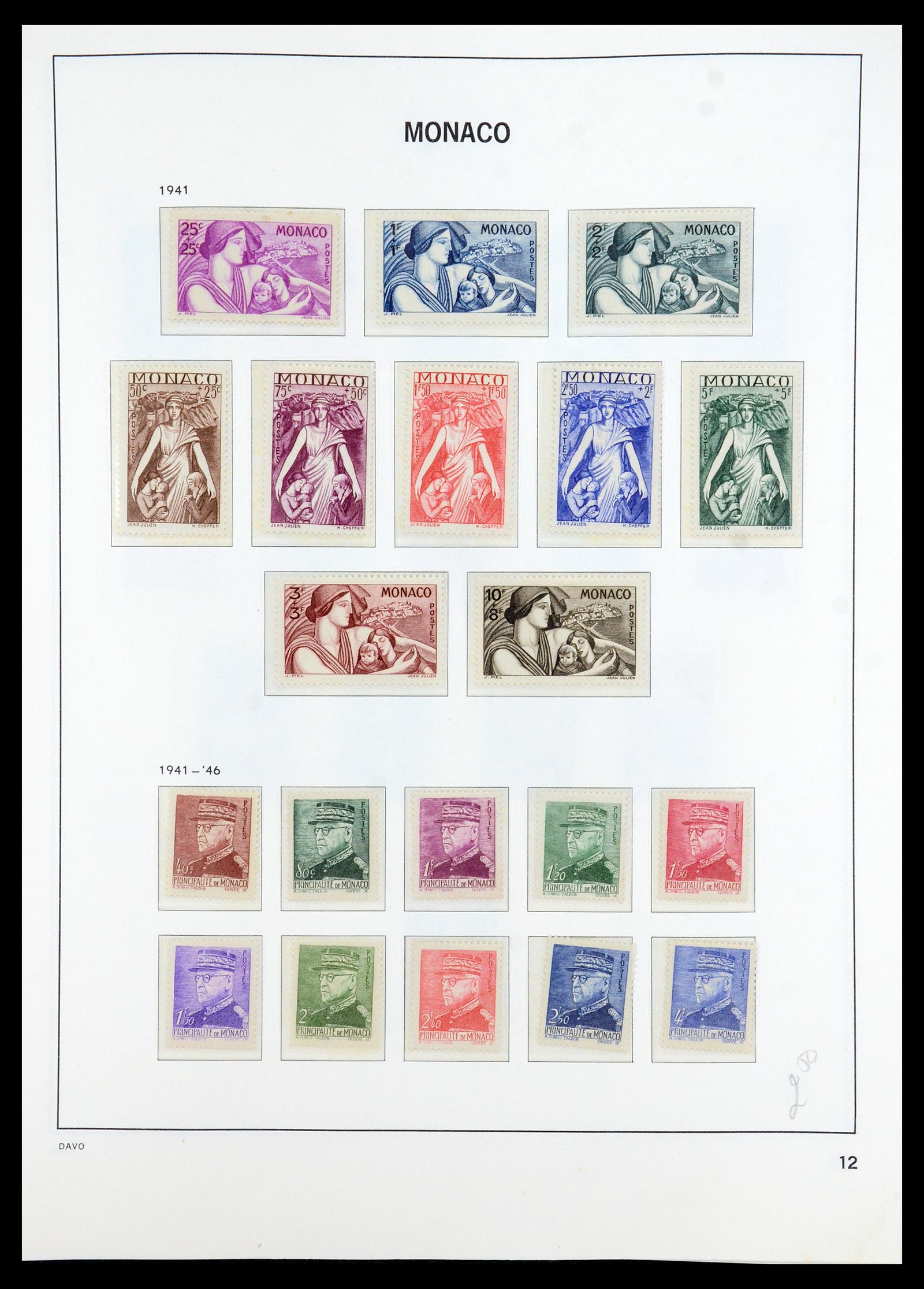 35913 012 - Postzegelverzameling 35913 Monaco 1885-1974.