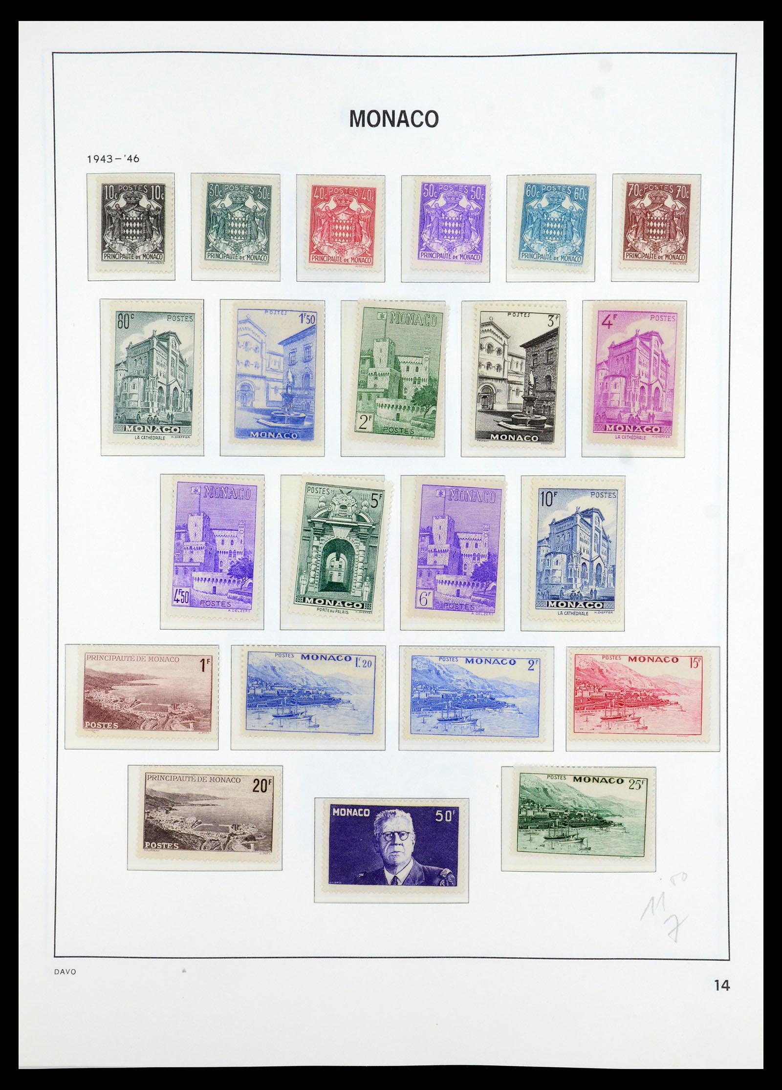 35913 014 - Postzegelverzameling 35913 Monaco 1885-1974.