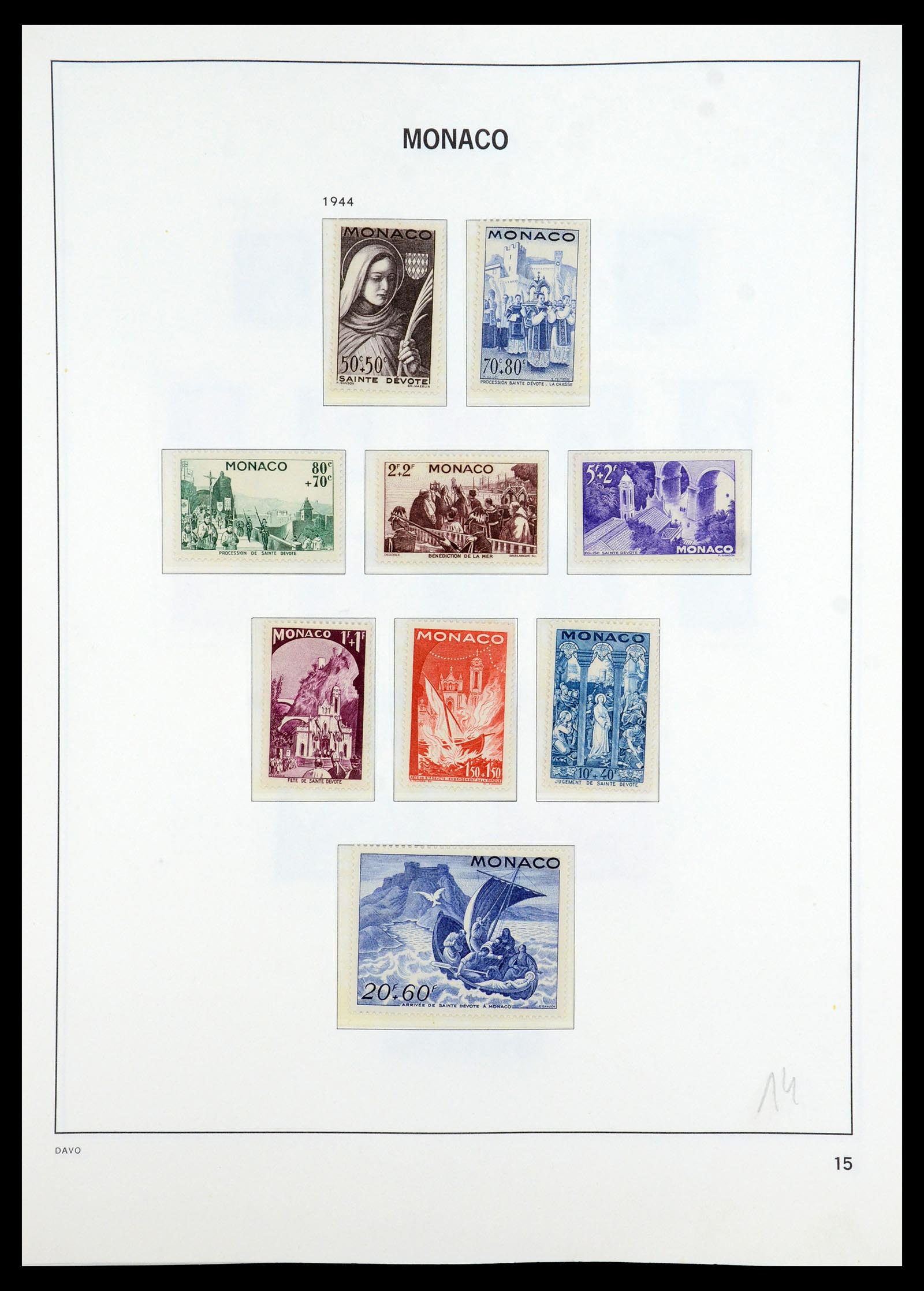 35913 015 - Postzegelverzameling 35913 Monaco 1885-1974.