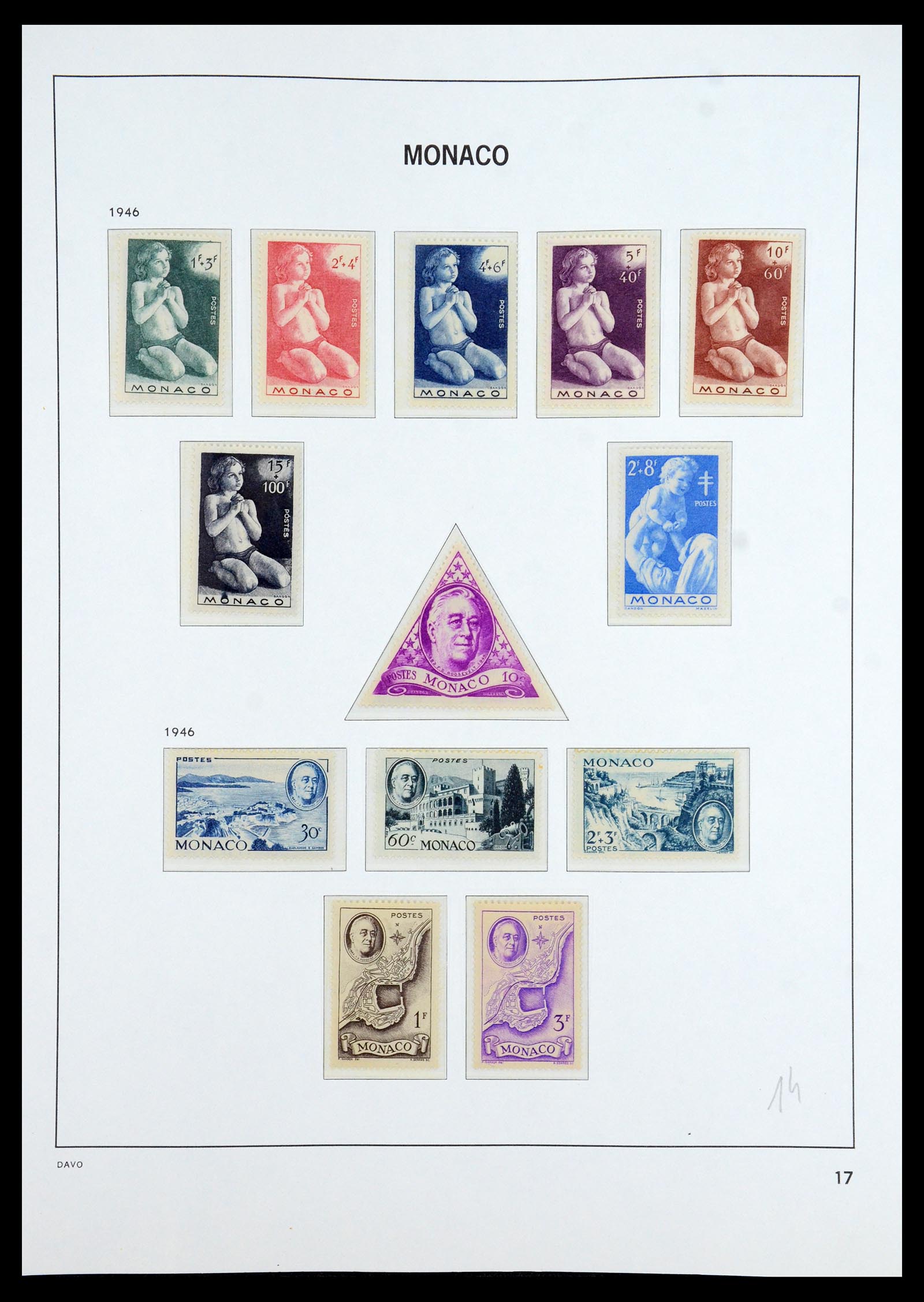 35913 017 - Postzegelverzameling 35913 Monaco 1885-1974.