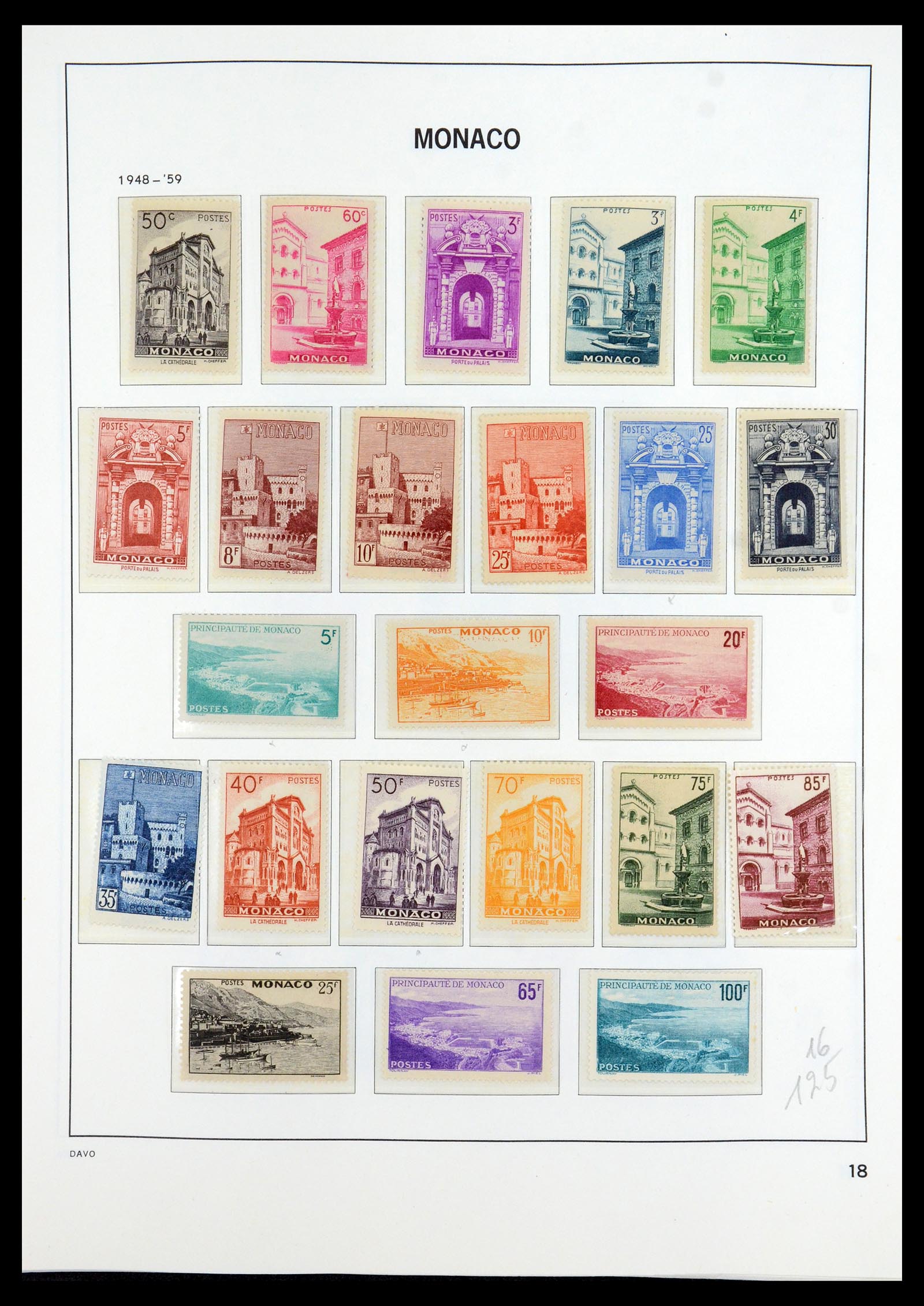 35913 018 - Postzegelverzameling 35913 Monaco 1885-1974.