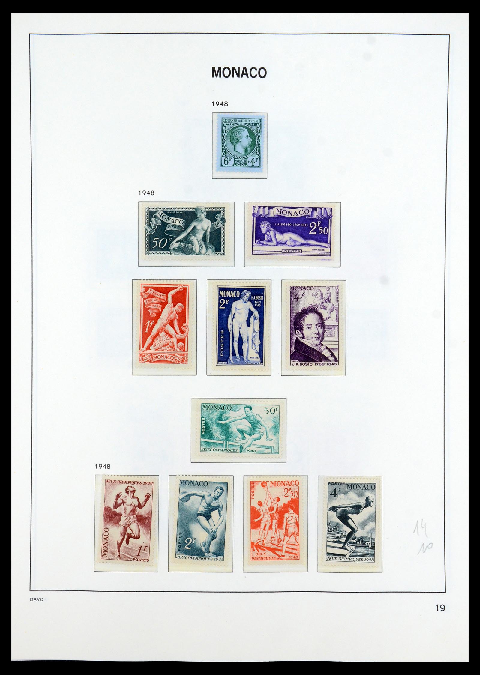 35913 019 - Postzegelverzameling 35913 Monaco 1885-1974.