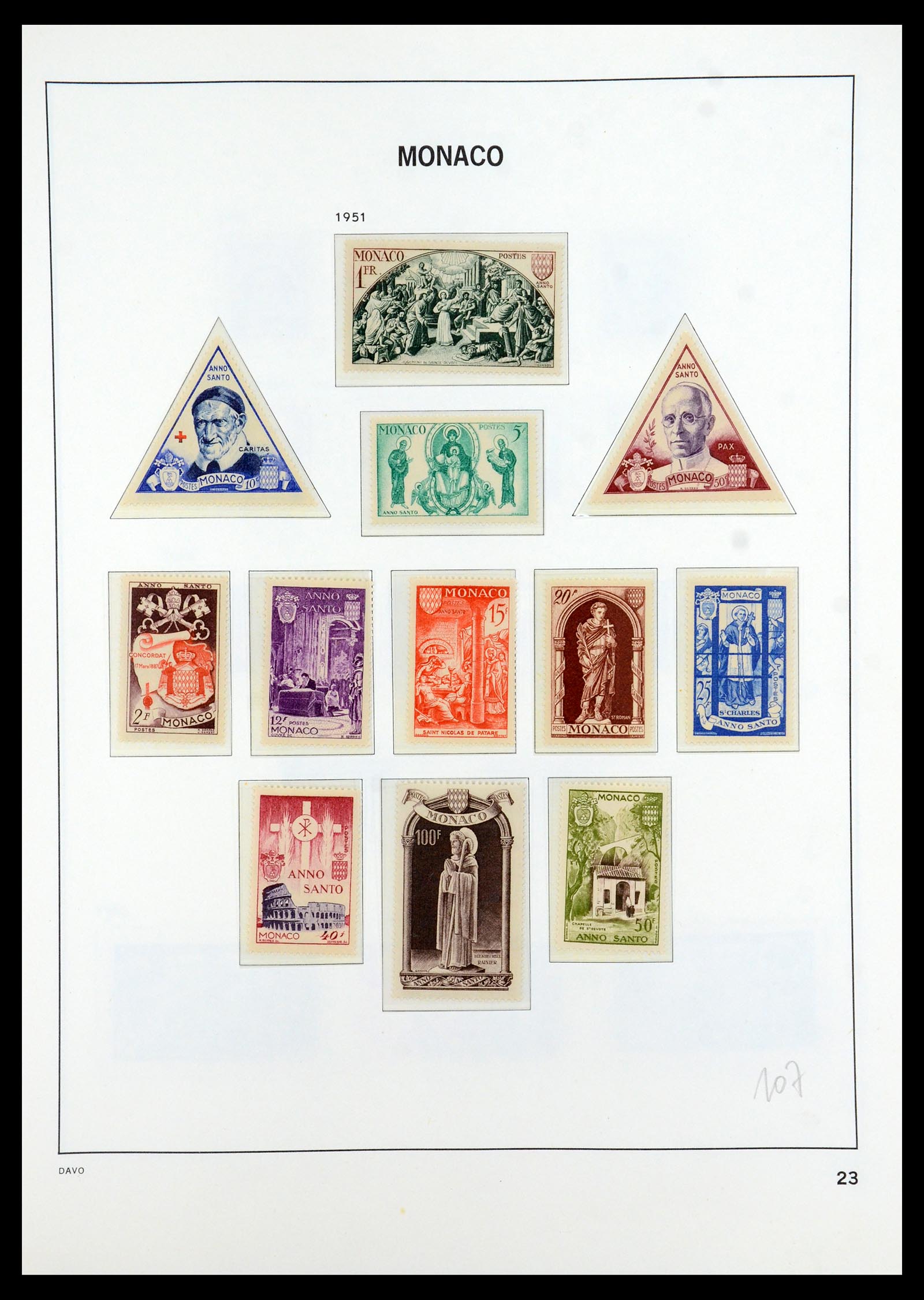 35913 023 - Postzegelverzameling 35913 Monaco 1885-1974.
