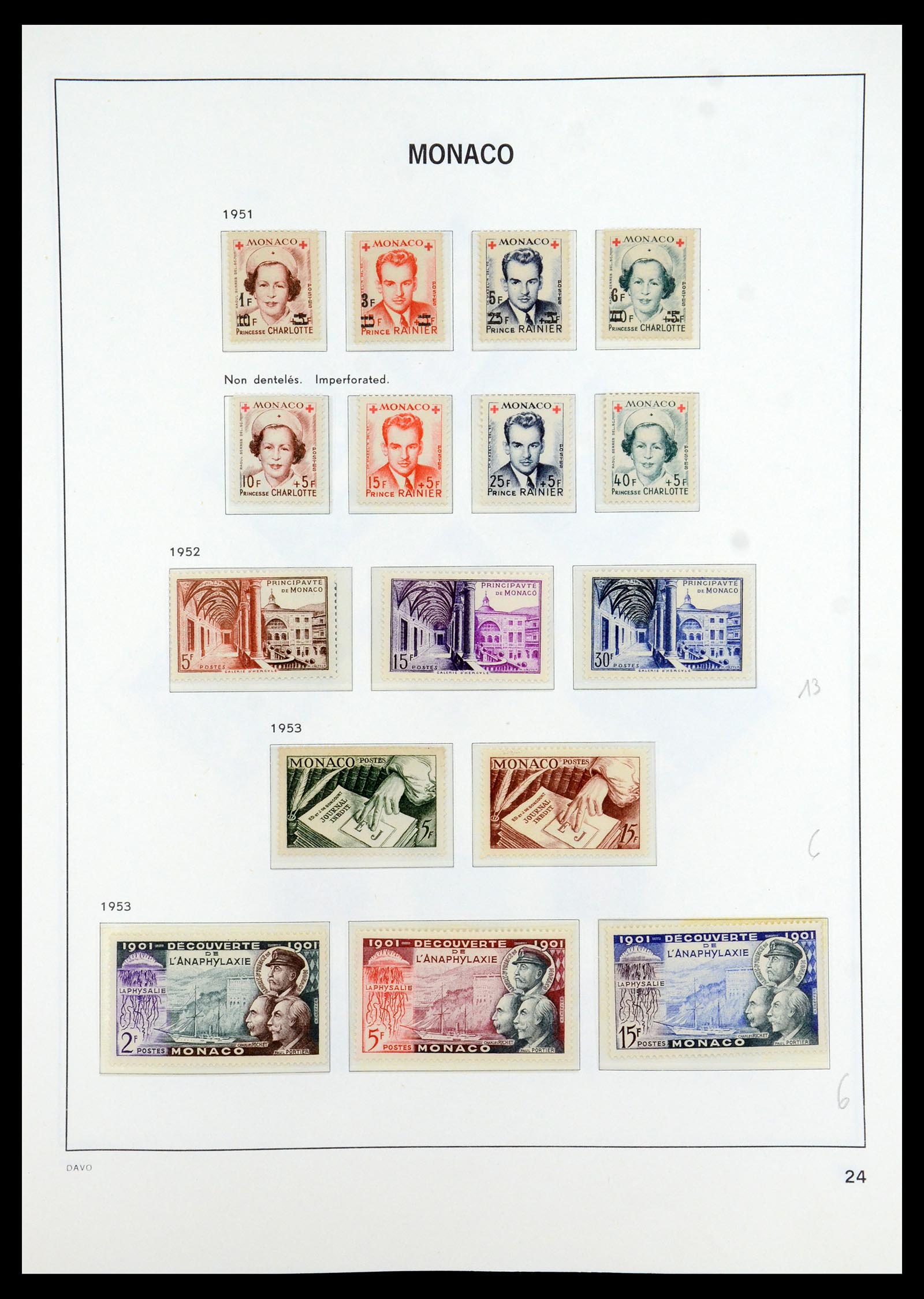 35913 024 - Postzegelverzameling 35913 Monaco 1885-1974.