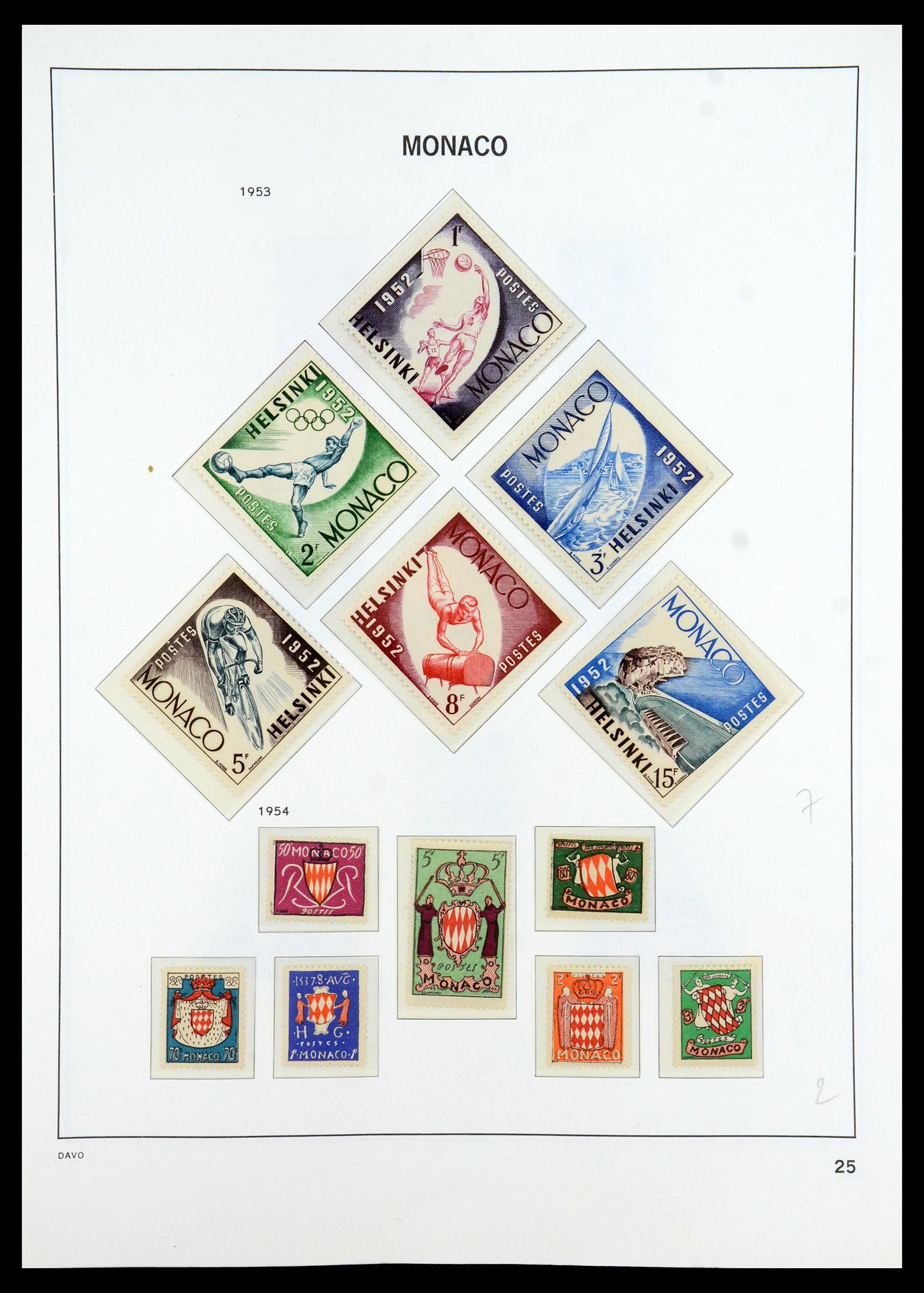 35913 025 - Postzegelverzameling 35913 Monaco 1885-1974.