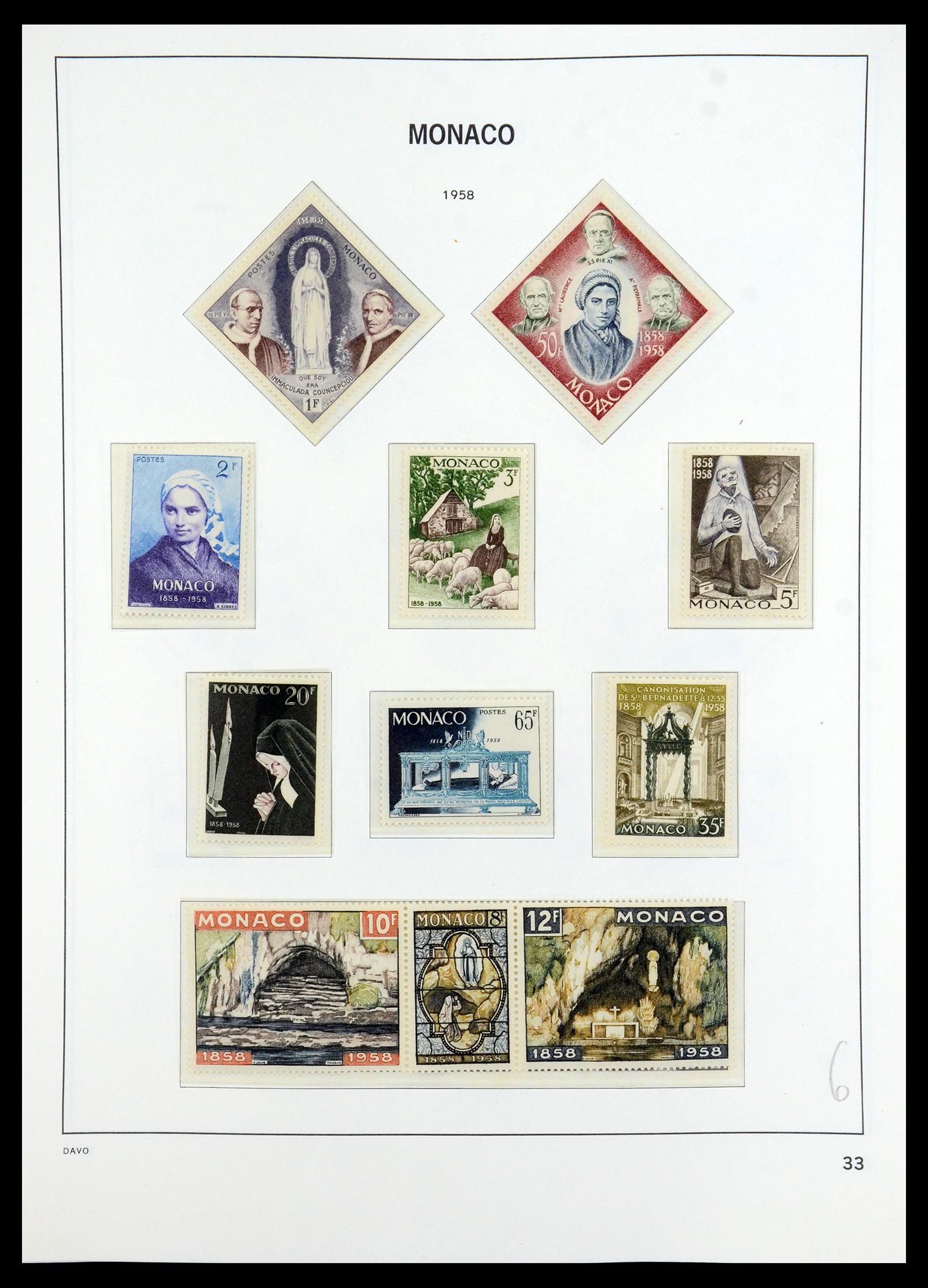 35913 033 - Postzegelverzameling 35913 Monaco 1885-1974.