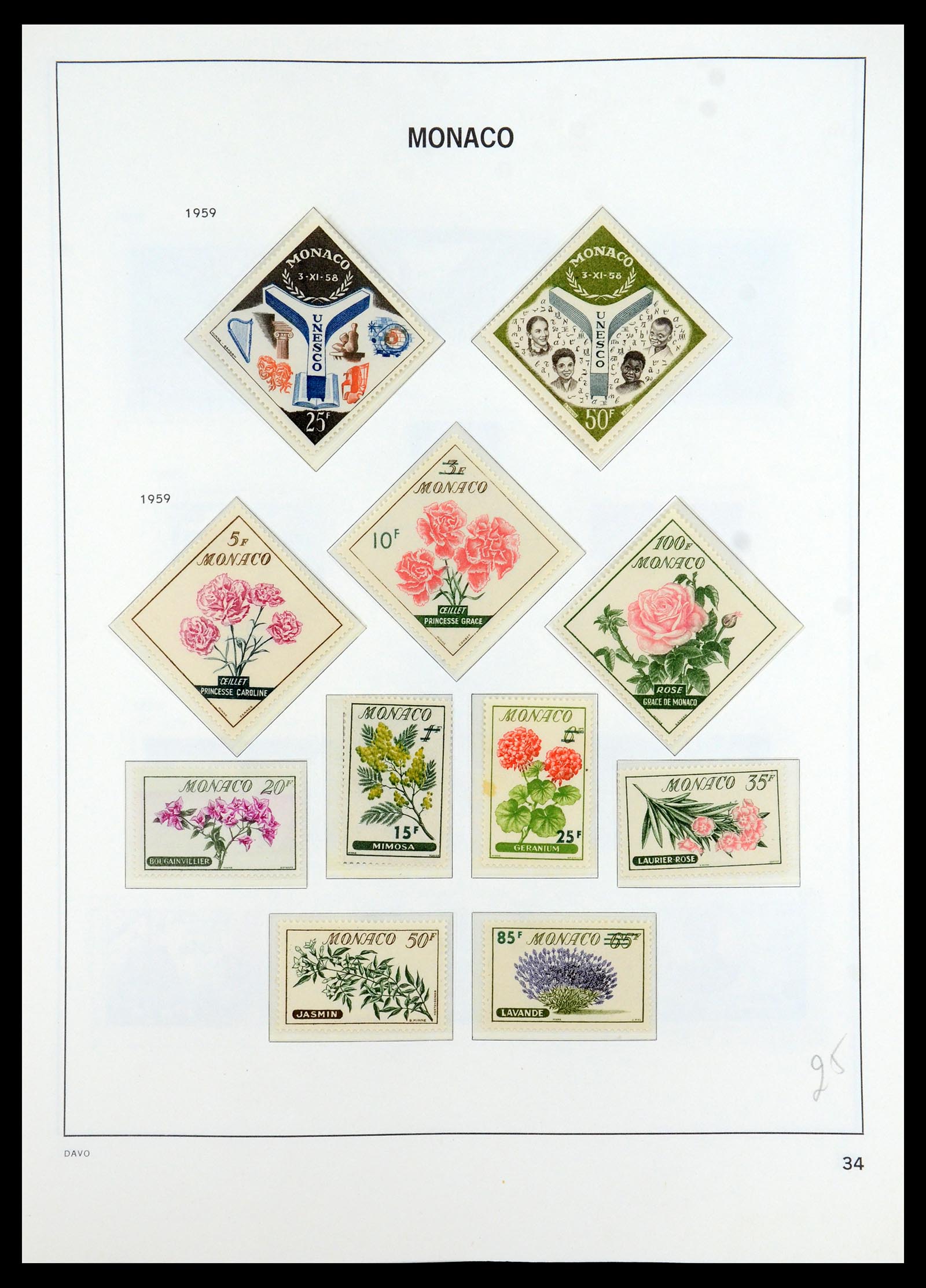 35913 034 - Postzegelverzameling 35913 Monaco 1885-1974.