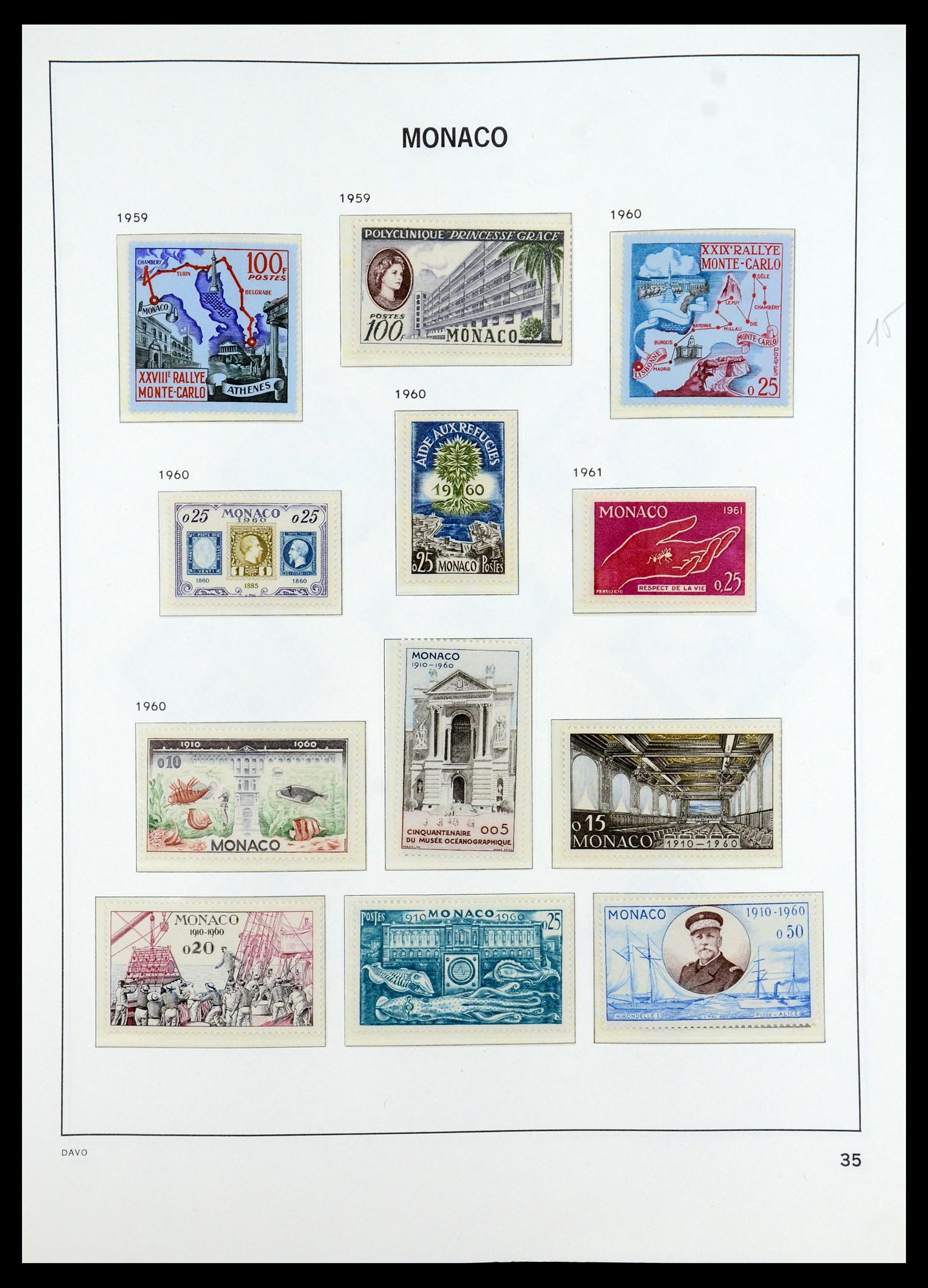 35913 035 - Postzegelverzameling 35913 Monaco 1885-1974.