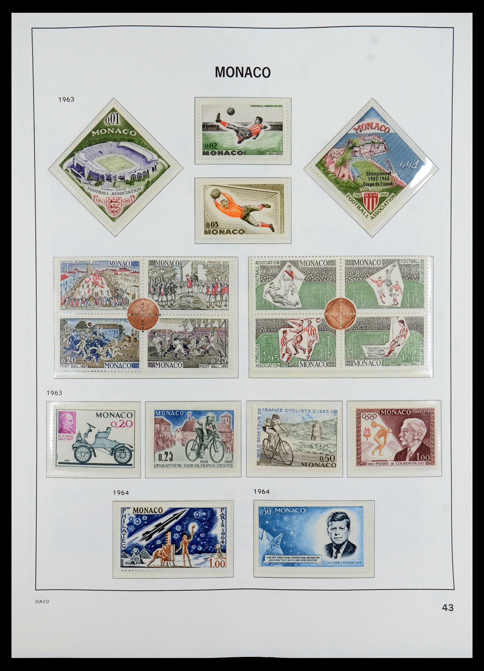35913 043 - Postzegelverzameling 35913 Monaco 1885-1974.