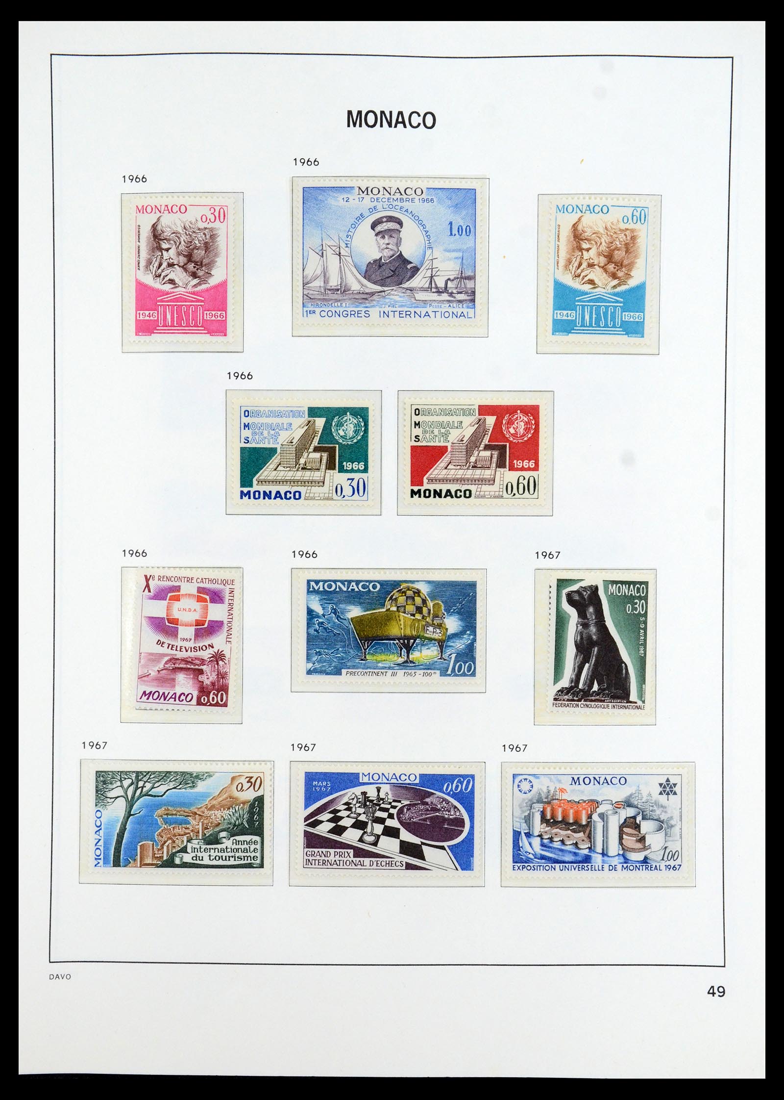 35913 049 - Stamp Collection 35913 Monaco 1885-1974.