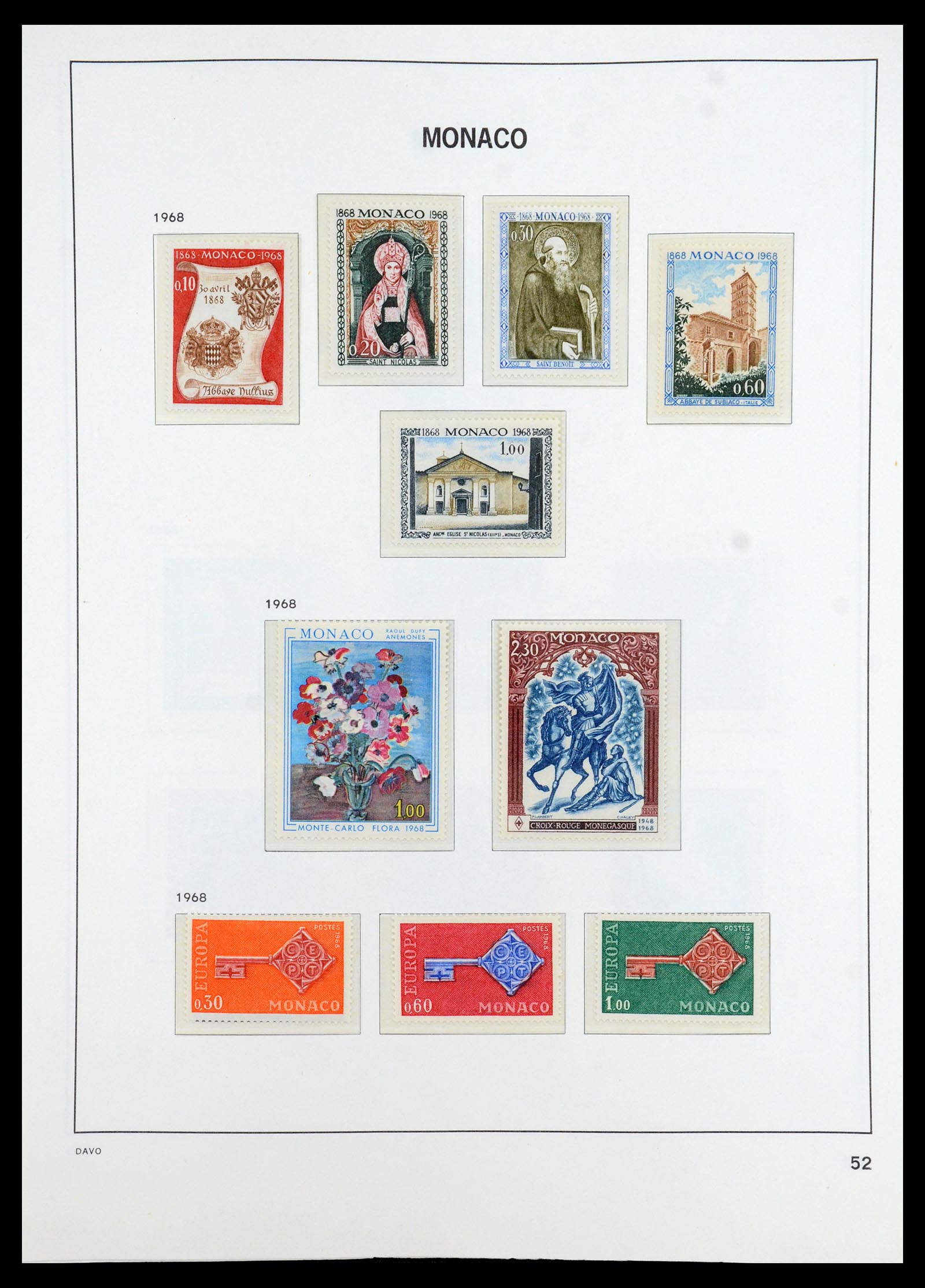 35913 052 - Postzegelverzameling 35913 Monaco 1885-1974.