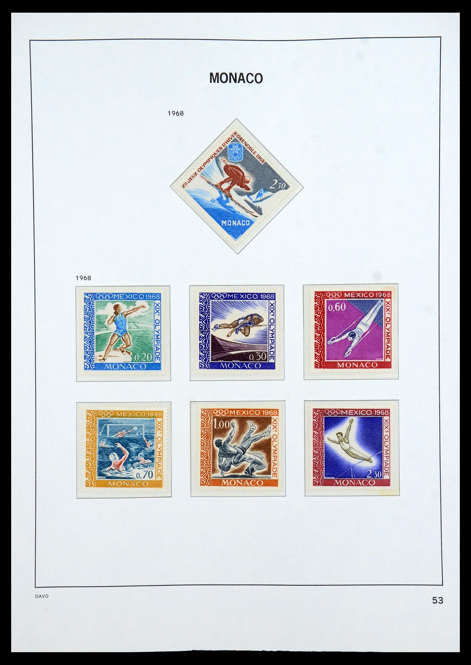 35913 053 - Postzegelverzameling 35913 Monaco 1885-1974.