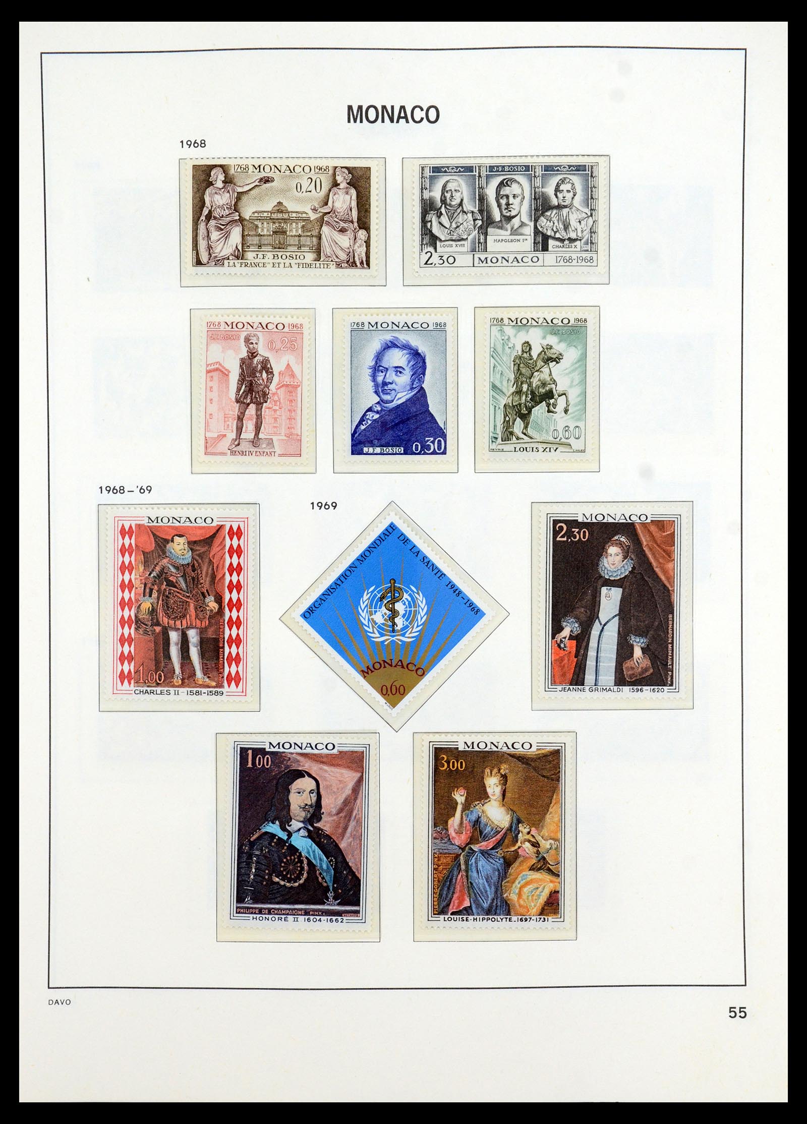35913 055 - Postzegelverzameling 35913 Monaco 1885-1974.