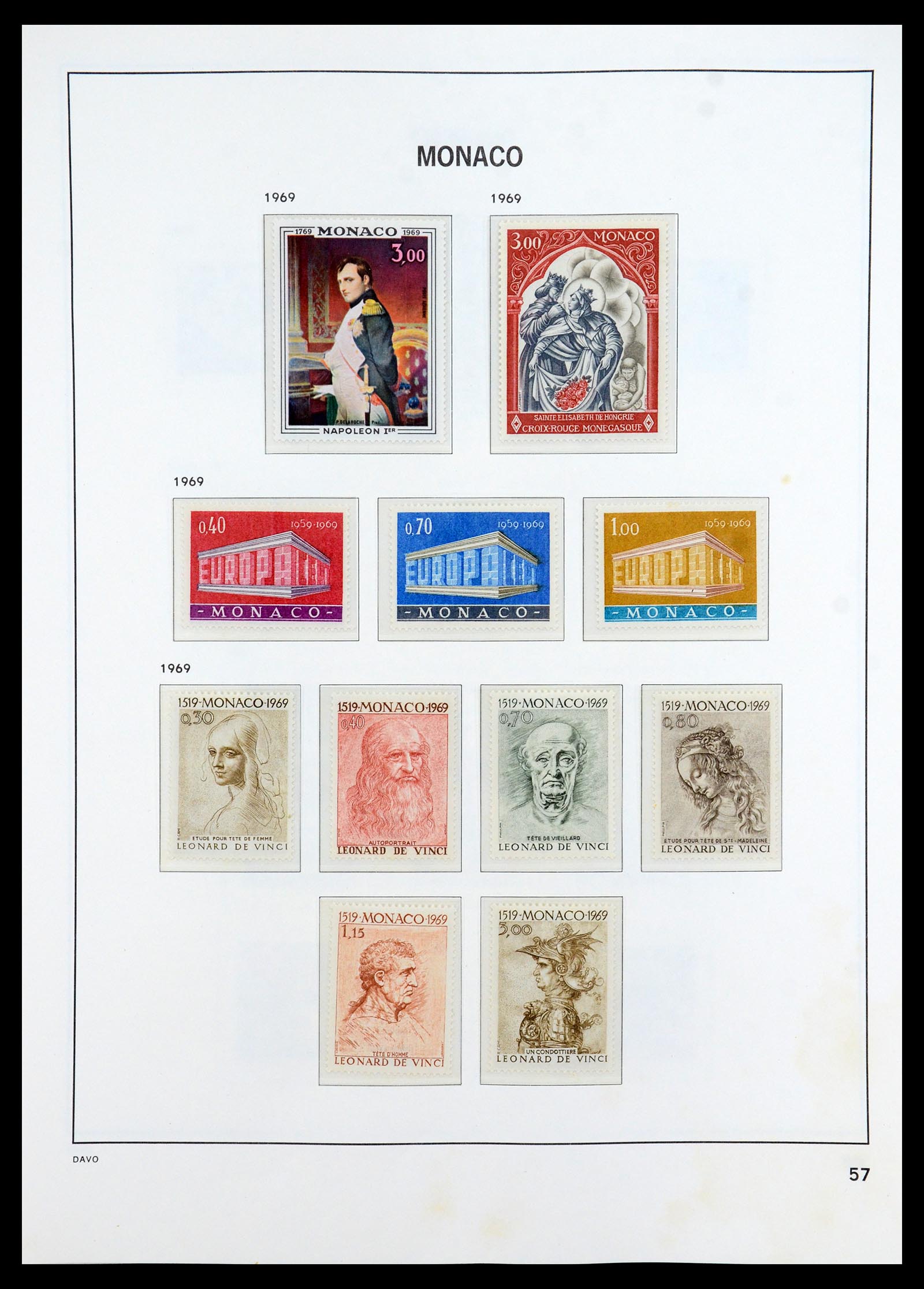 35913 057 - Postzegelverzameling 35913 Monaco 1885-1974.