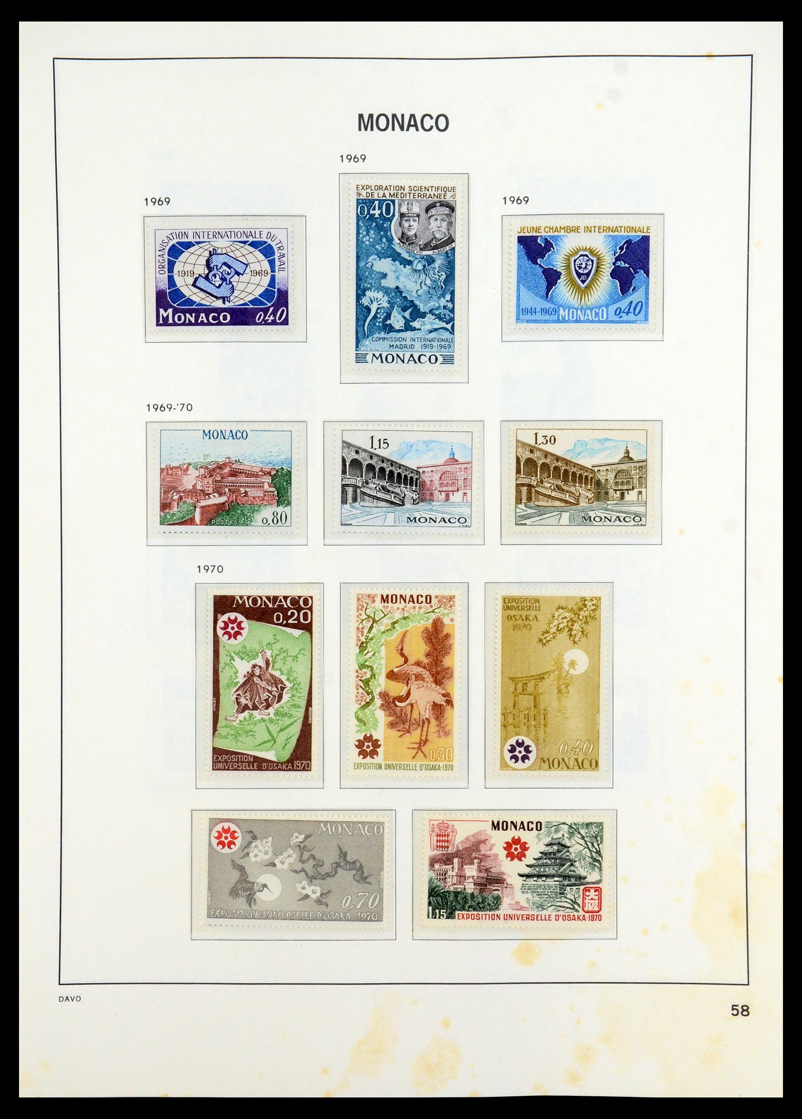35913 058 - Postzegelverzameling 35913 Monaco 1885-1974.